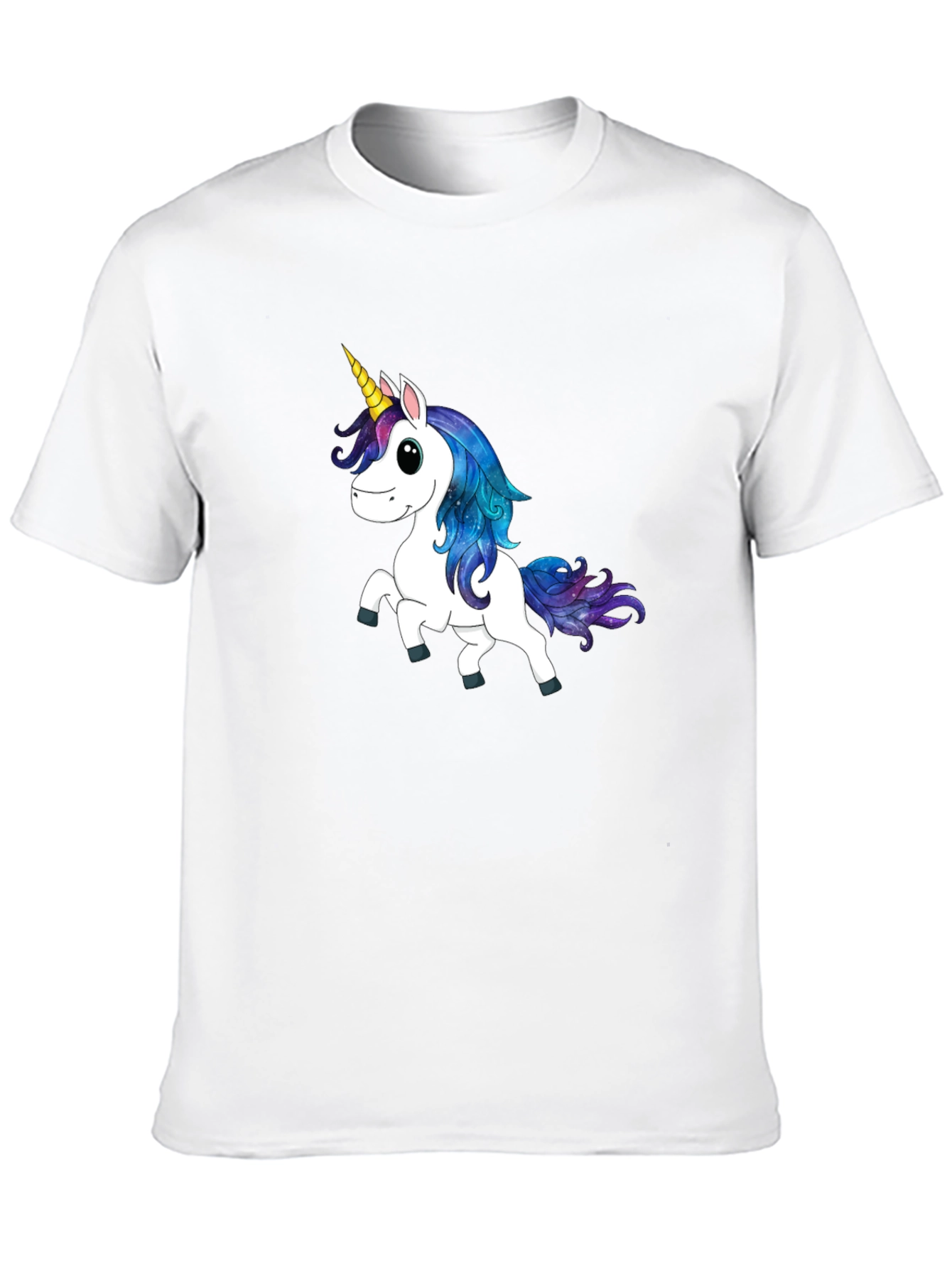 Unicorn Graphic Print Black T-Shirt
