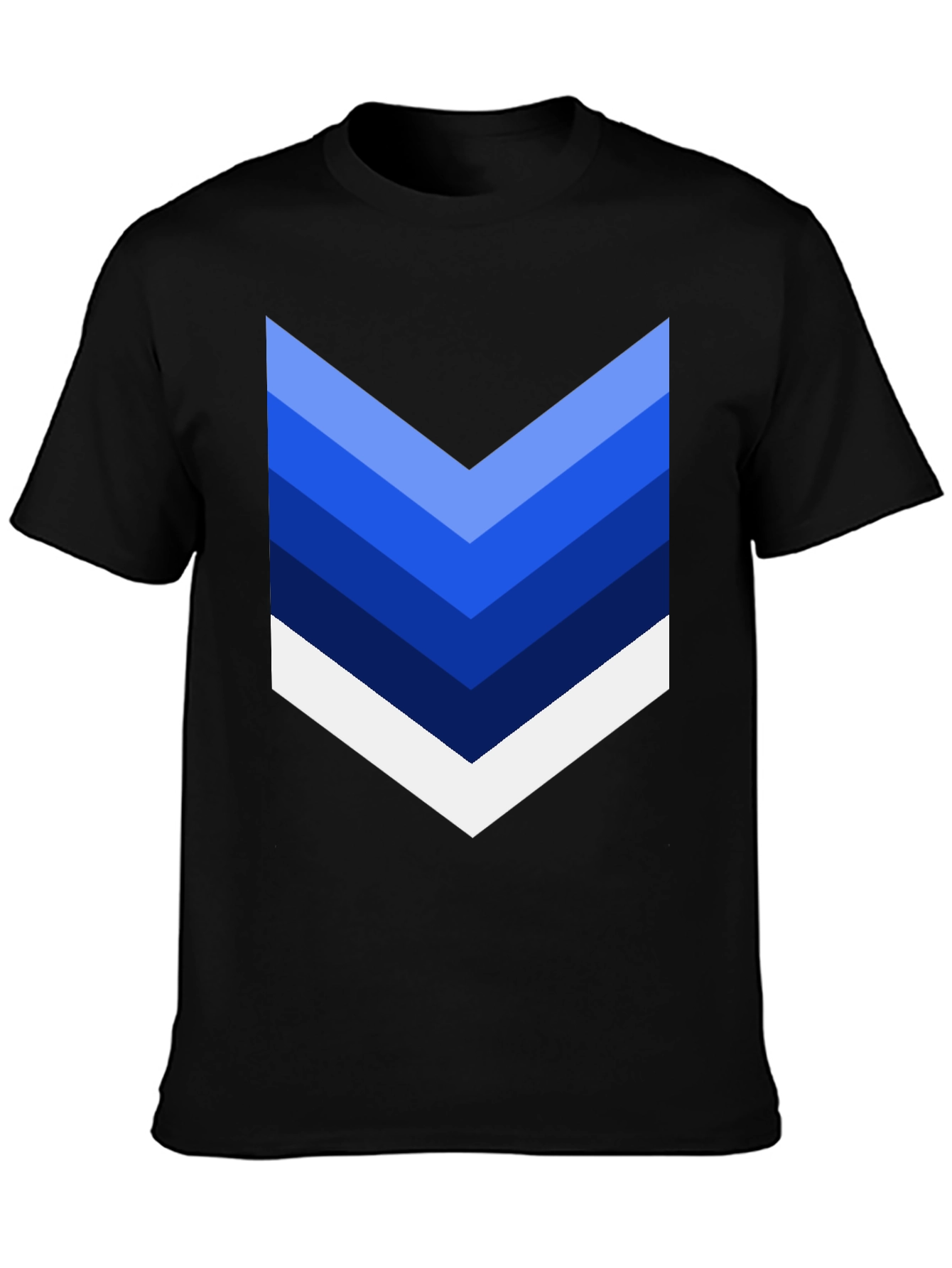 Chevron Stripe Graphic Tee - Casual Style