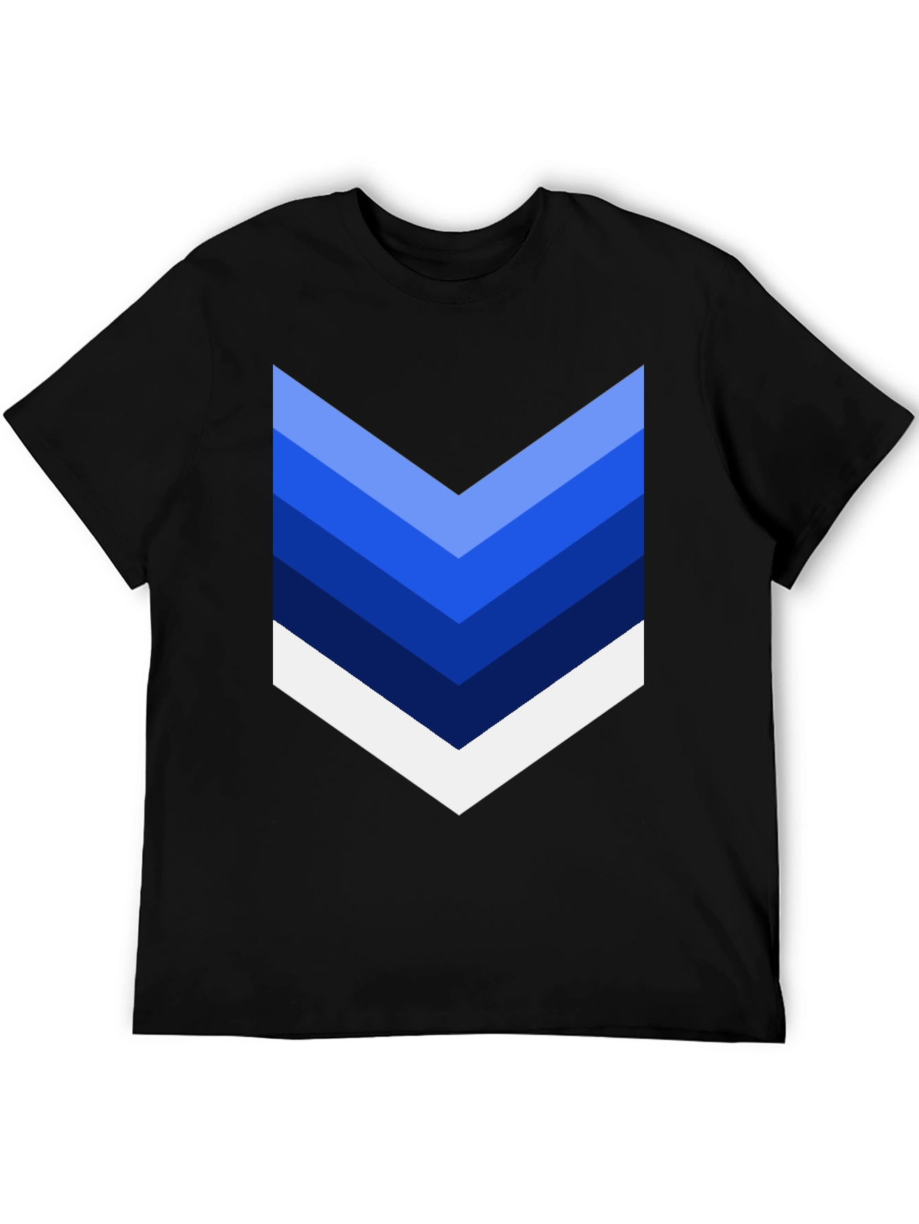 Chevron Stripe Graphic Tee - Casual Style