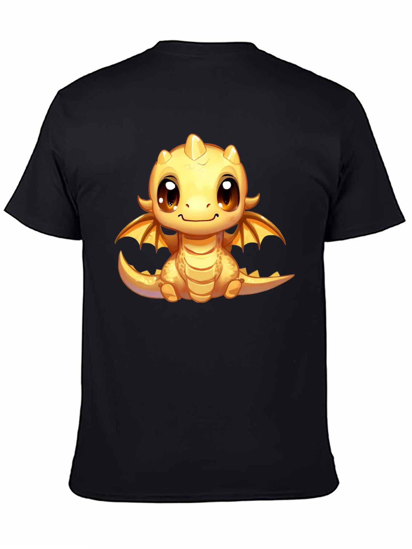 Cute Dragon Graphic Tee - Unisex Black T-Shirt