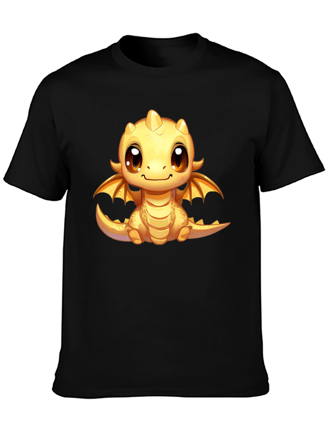 Cute Dragon Graphic Tee - Unisex Black T-Shirt