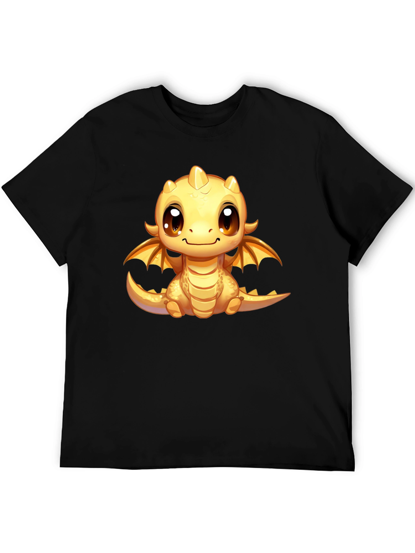 Cute Dragon Graphic Tee - Unisex Black T-Shirt