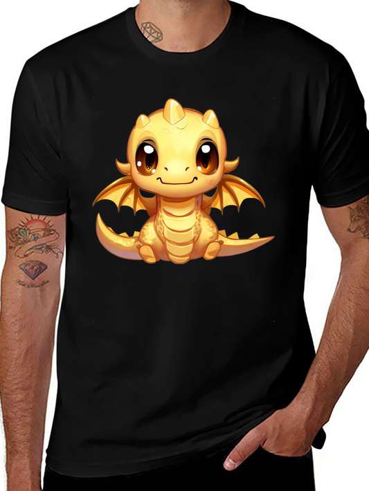 Cute Dragon Graphic Tee - Unisex Black T-Shirt