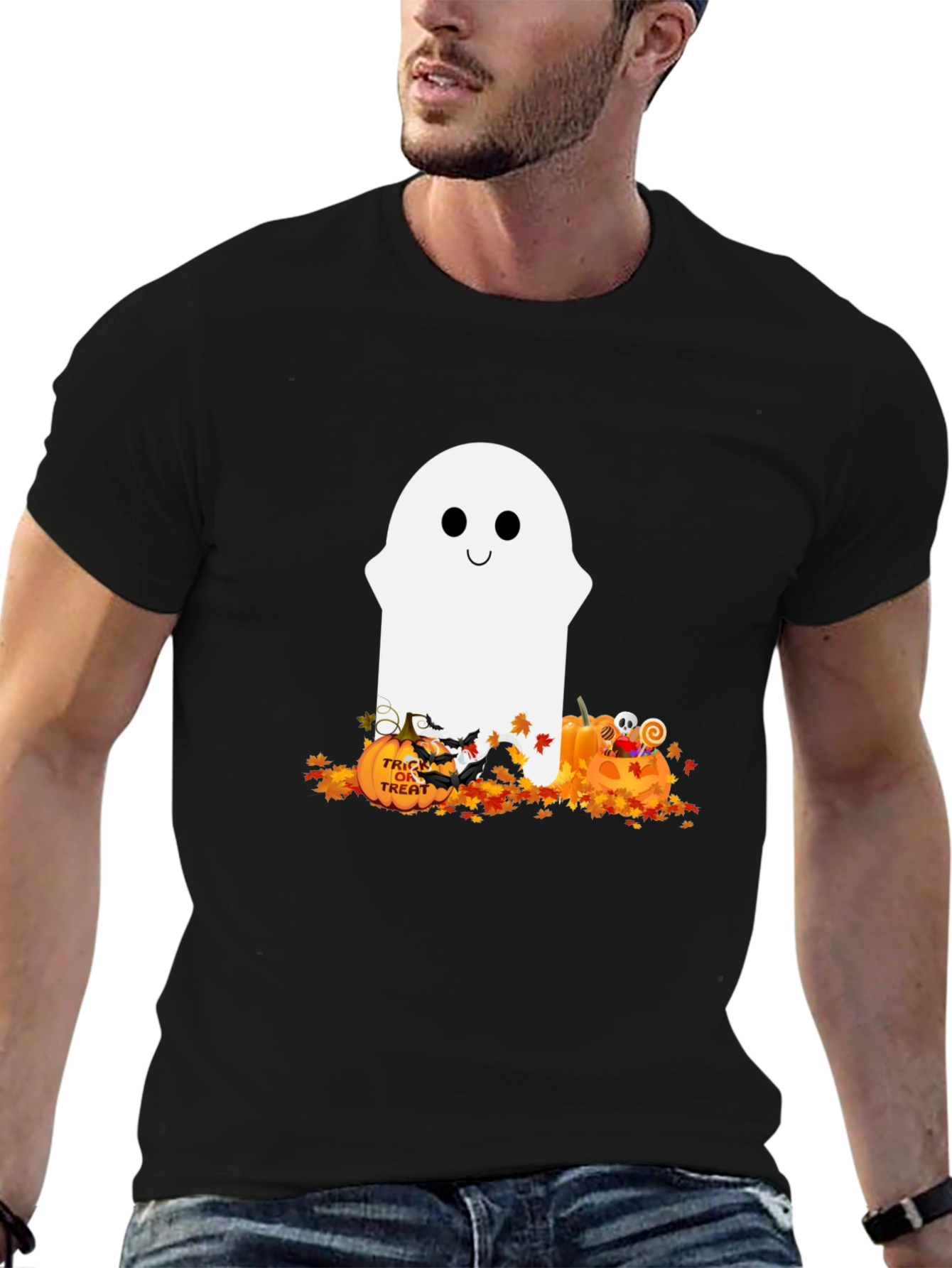 Halloween Ghost T-Shirt - Spooky & Cute!