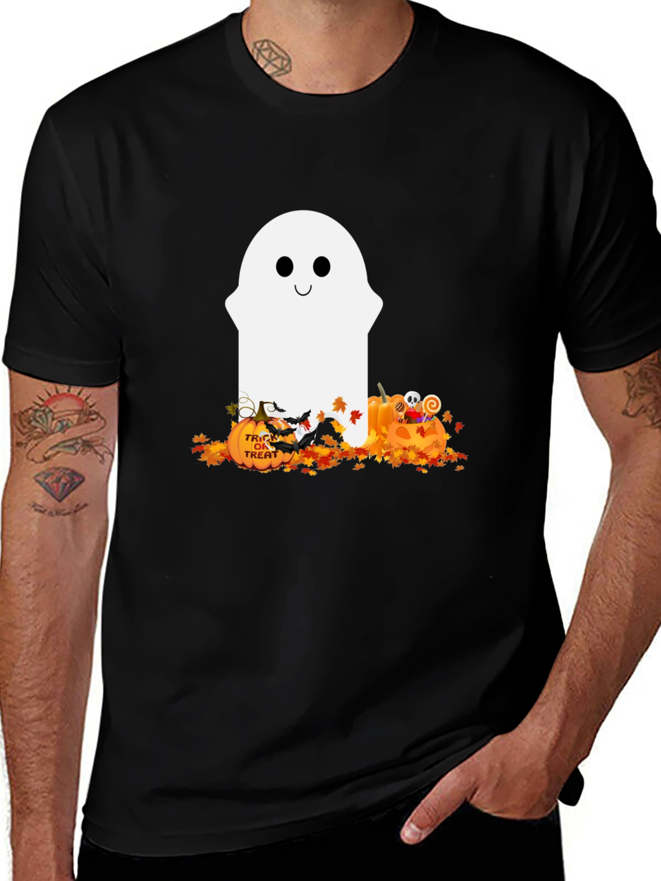 Halloween Ghost T-Shirt - Spooky & Cute!