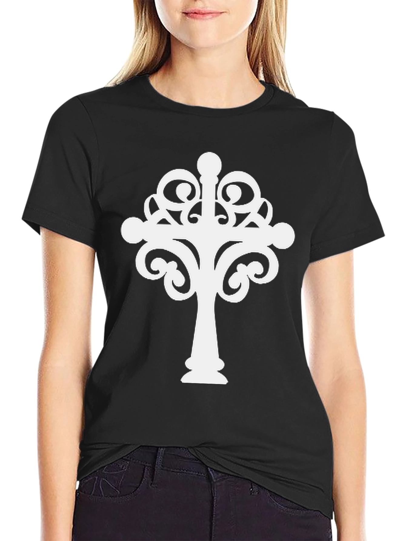 Ornate Cross Graphic T-Shirt