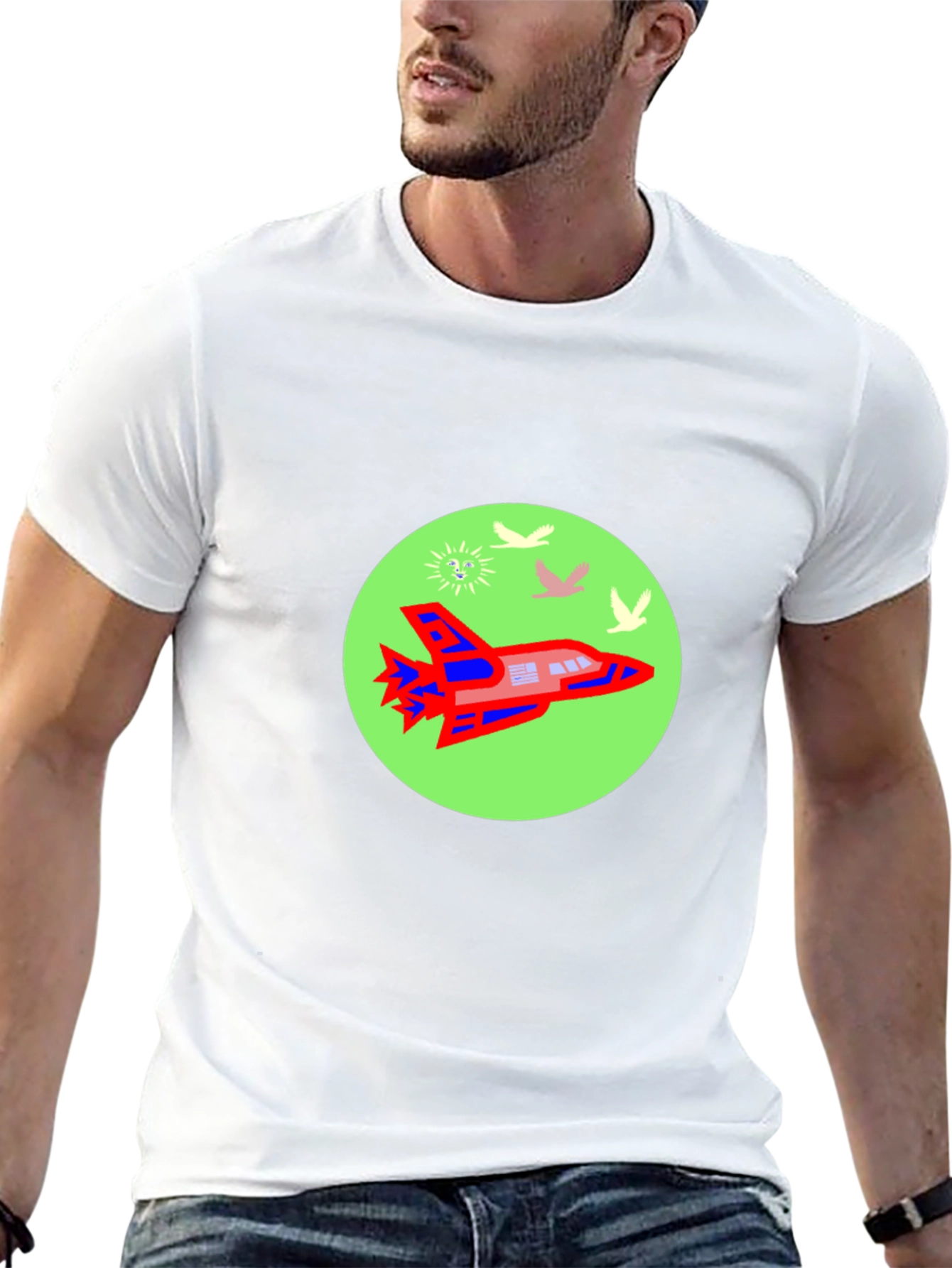 Retro Rocket T-Shirt - Space Adventure Tee