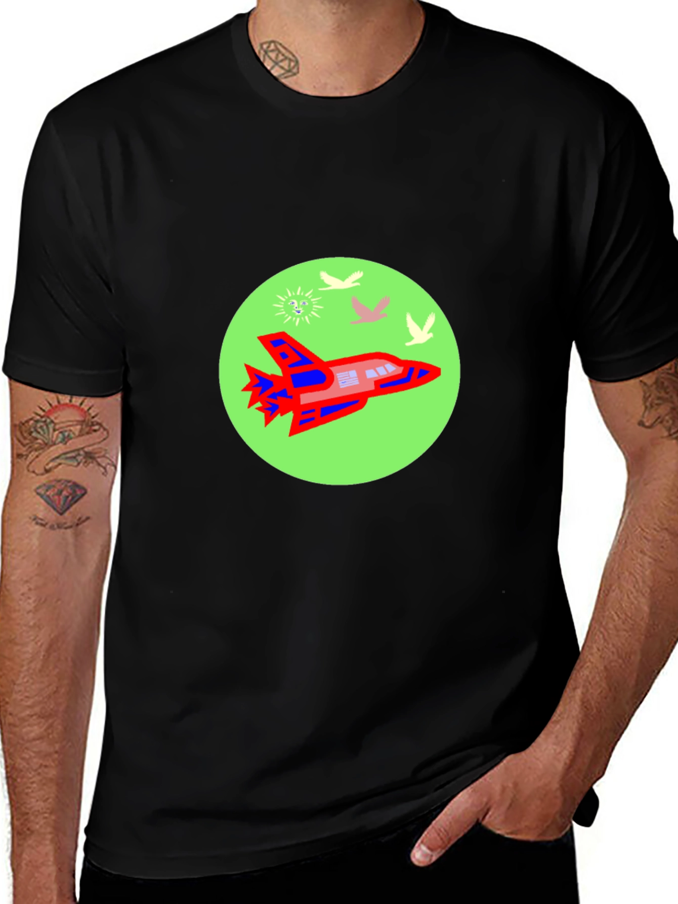 Retro Rocket T-Shirt - Space Adventure Tee