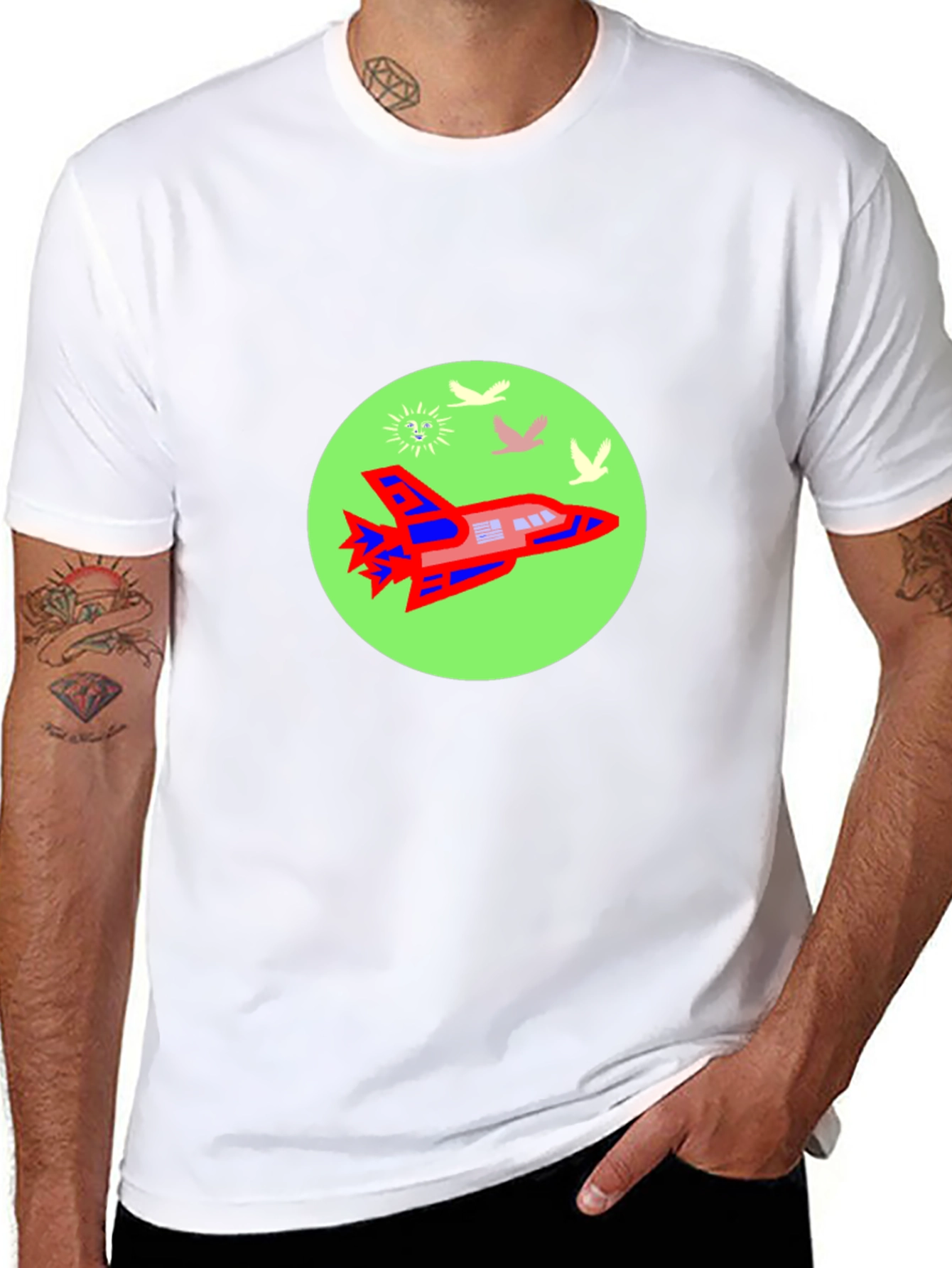Retro Rocket T-Shirt - Space Adventure Tee