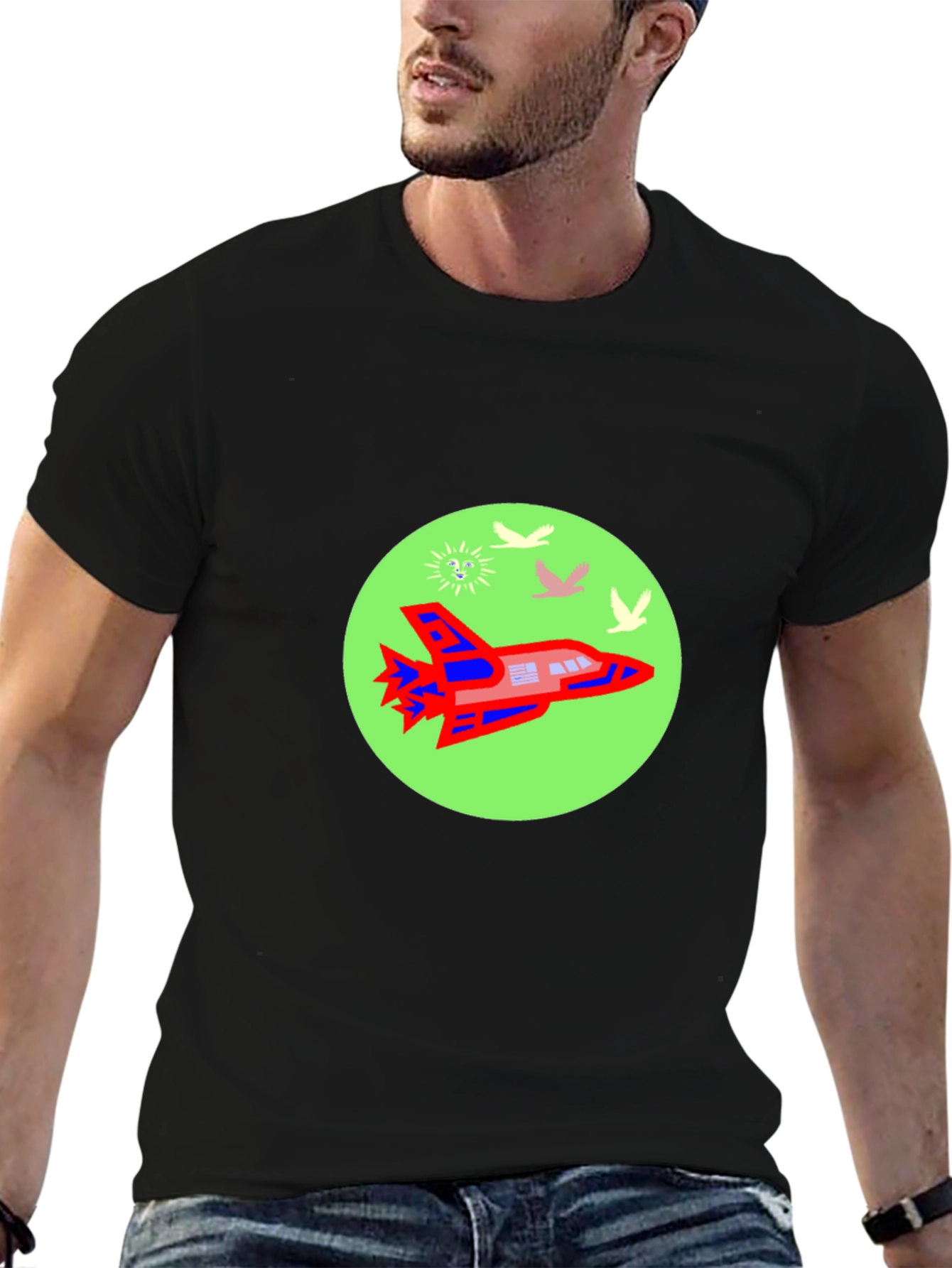 Retro Rocket T-Shirt - Space Adventure Tee