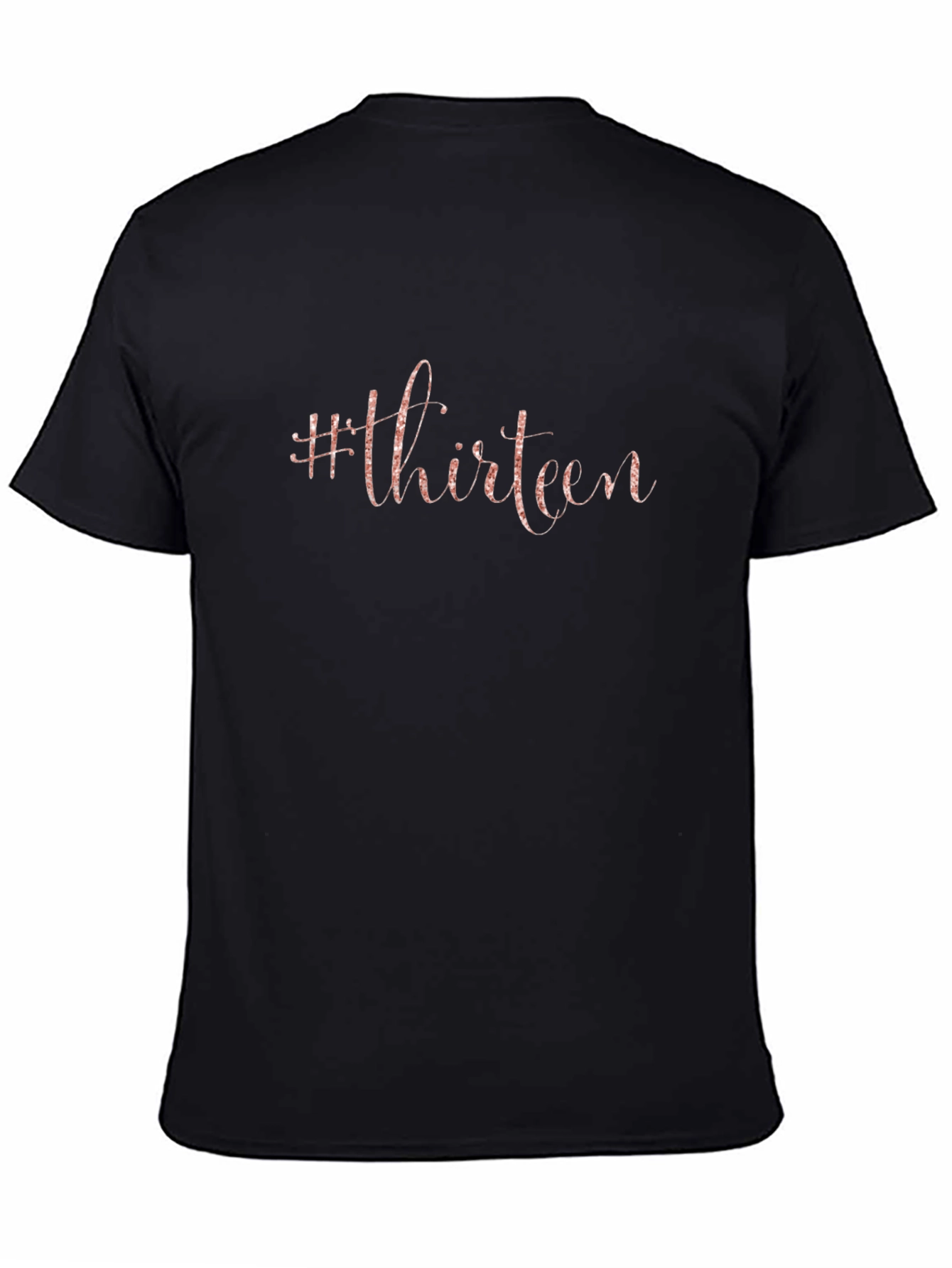 #Thirteen Graphic Print Black T-Shirt - Stylish Birthday Tee