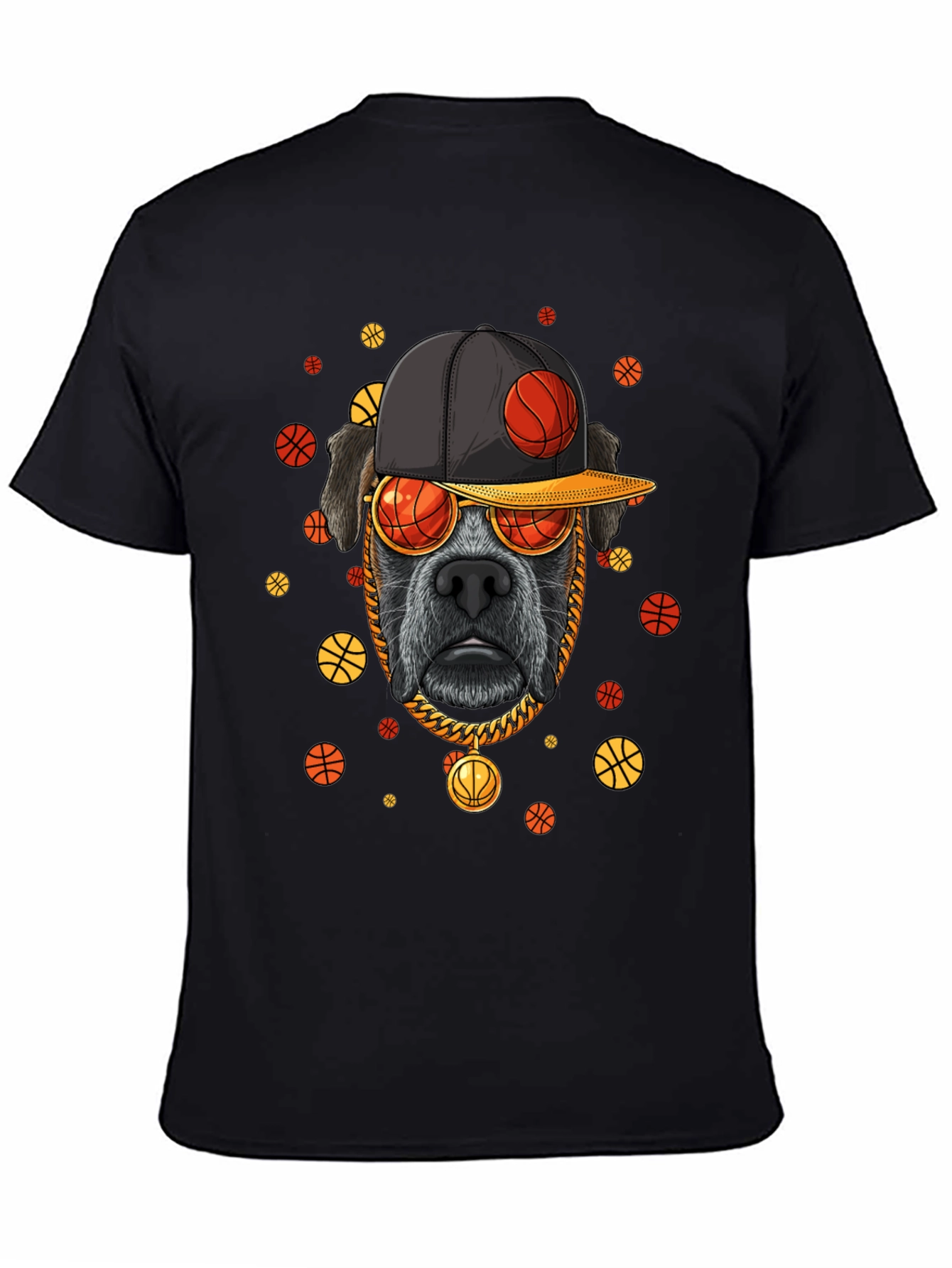 Dog with Basketball Cap T-Shirt