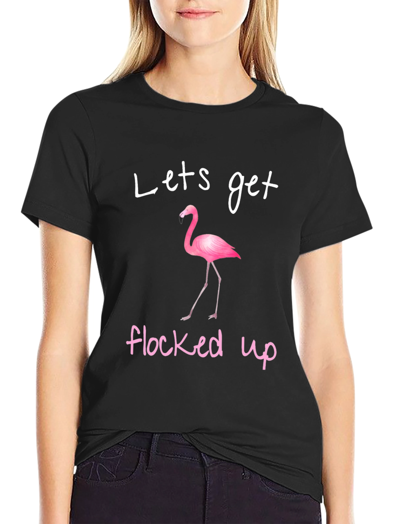 Lets Get Flocked Up Flamingo T-Shirt
