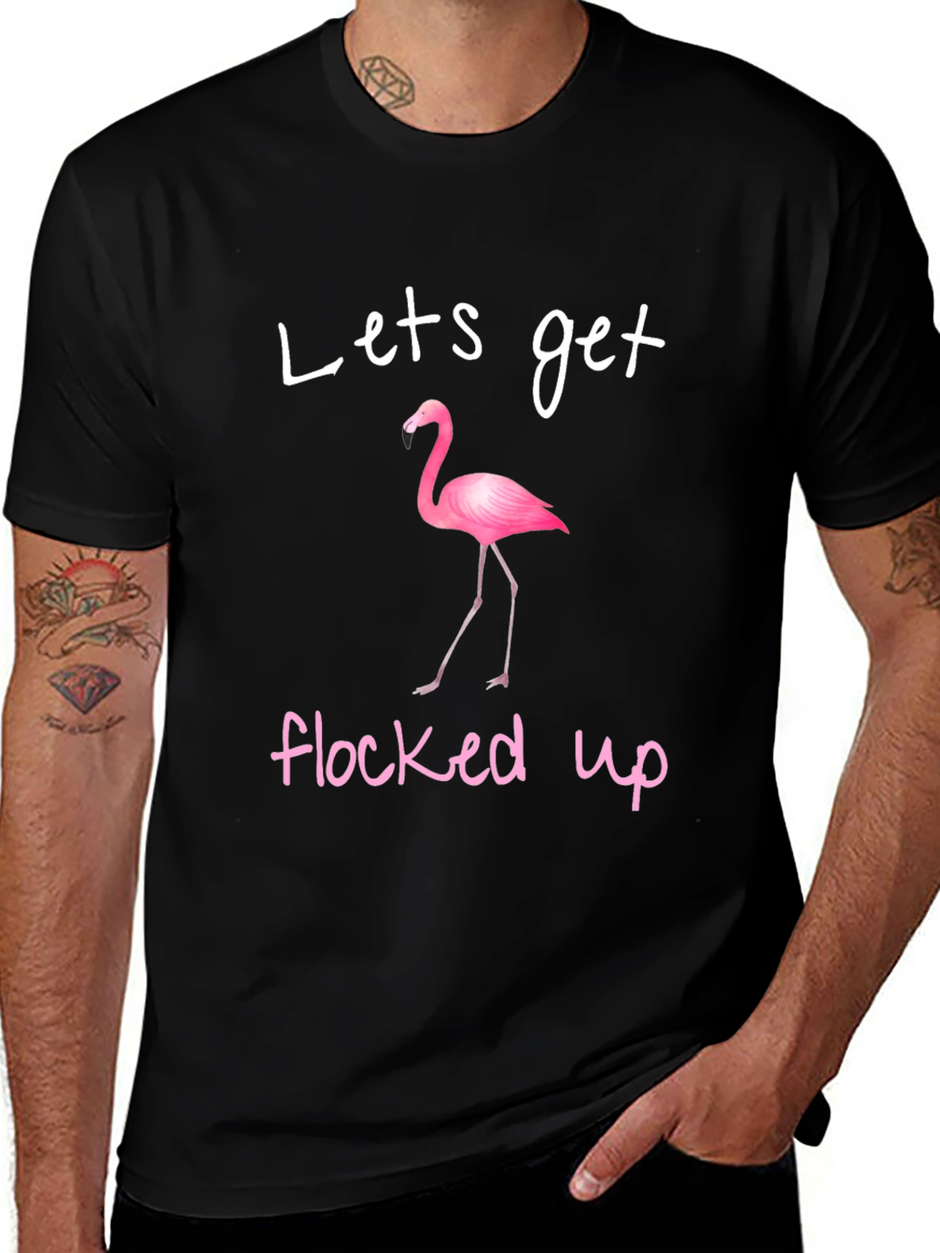 Lets Get Flocked Up Flamingo T-Shirt