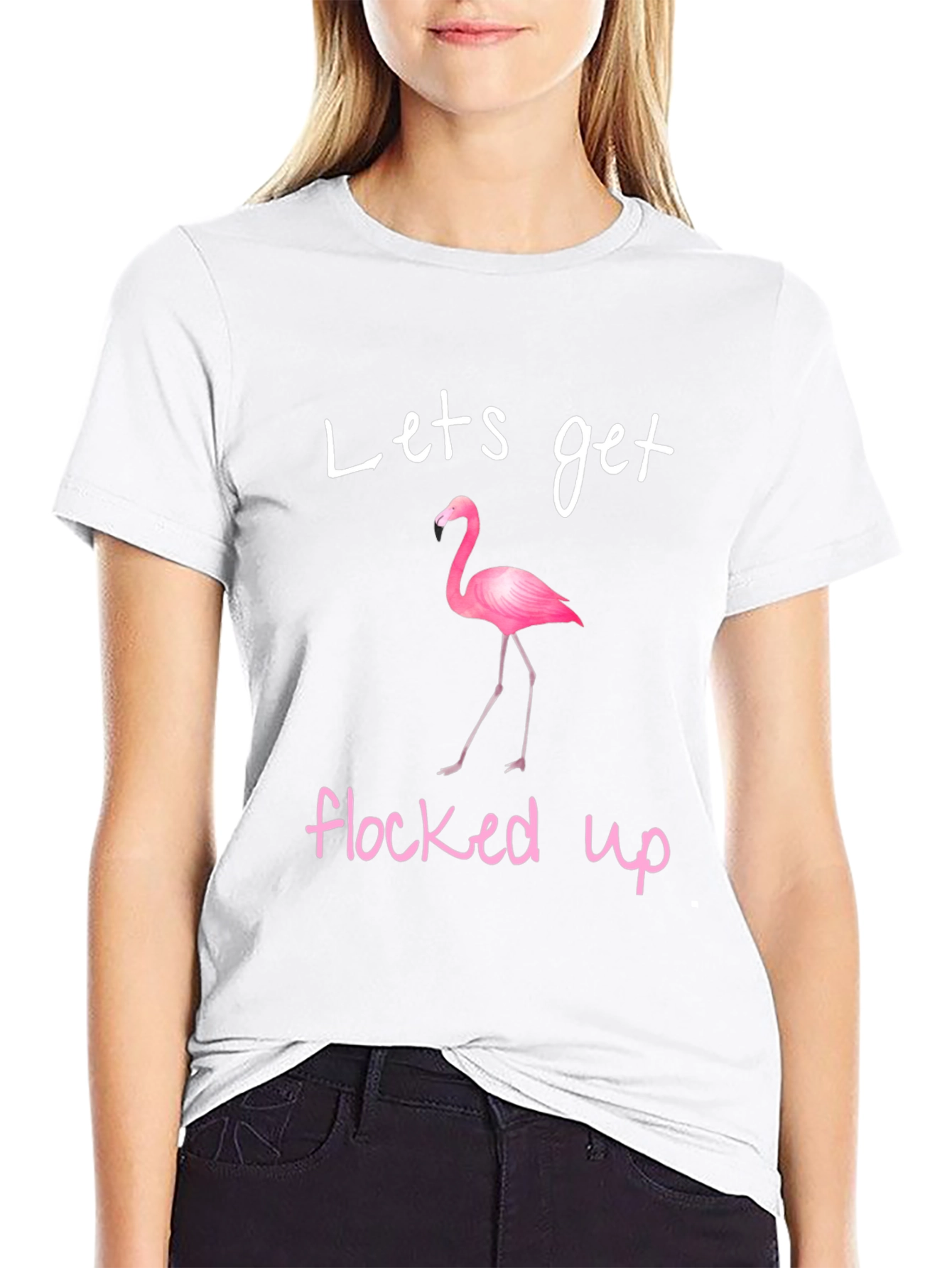 Lets Get Flocked Up Flamingo T-Shirt