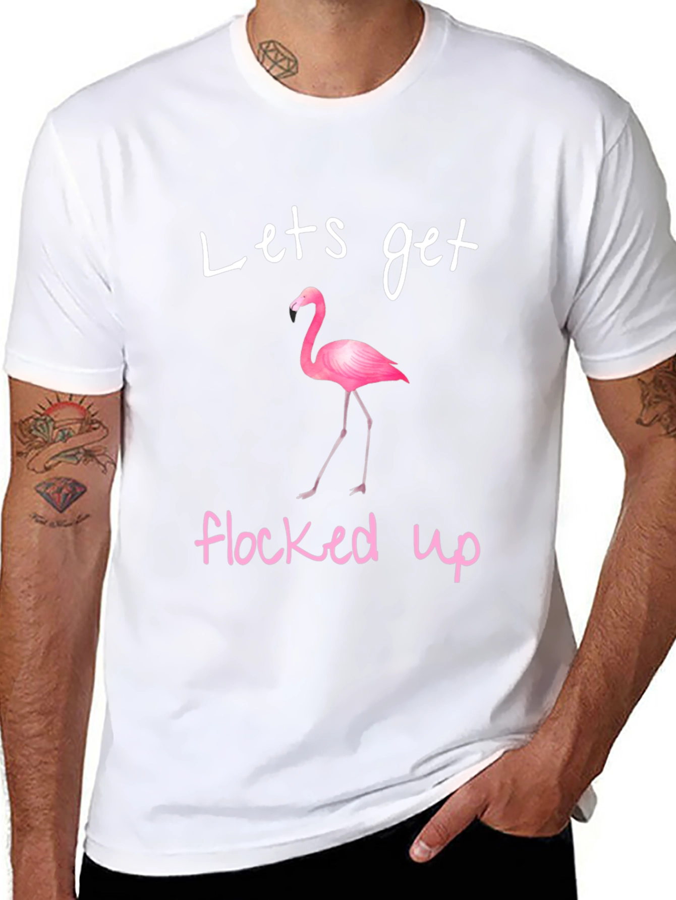 Lets Get Flocked Up Flamingo T-Shirt