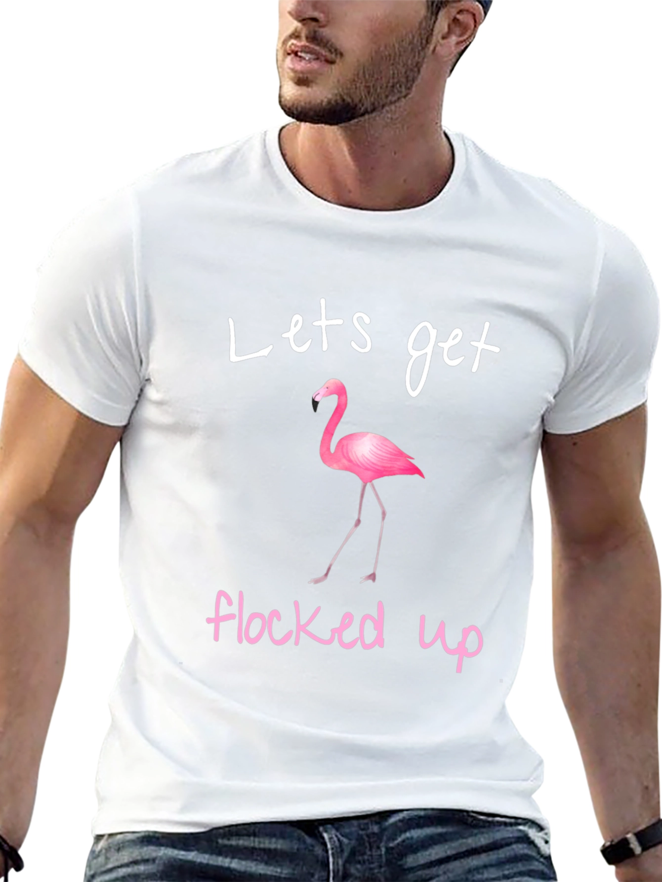 Lets Get Flocked Up Flamingo T-Shirt