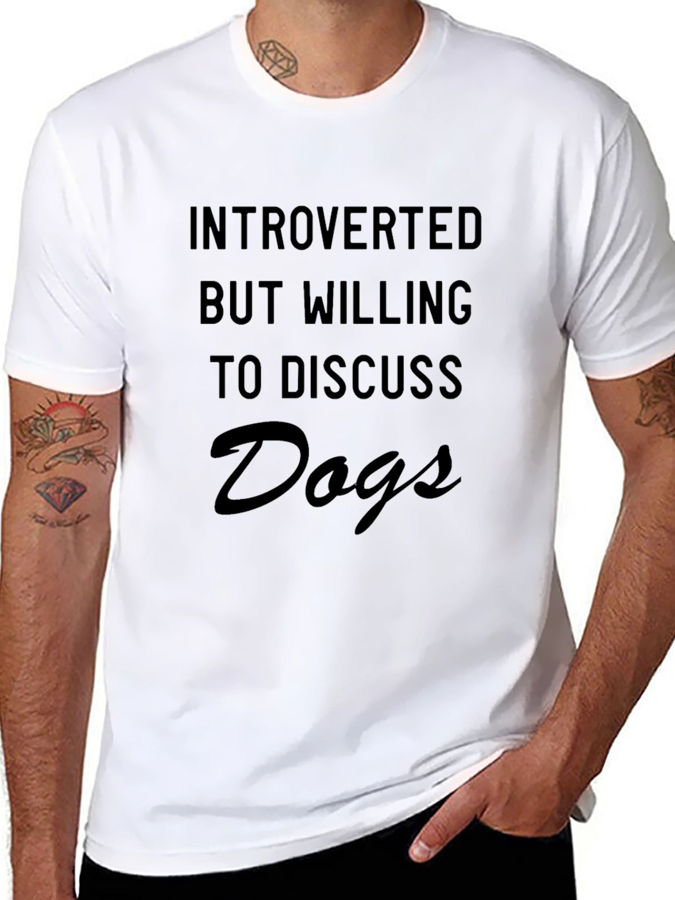 Introverted But Willing to Discuss Dogs T-Shirt