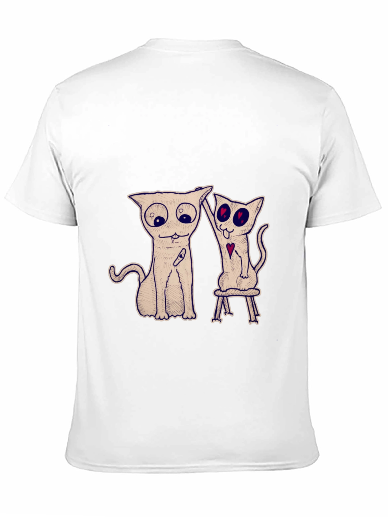 Quirky Cat Graphic Tee - Unique Design