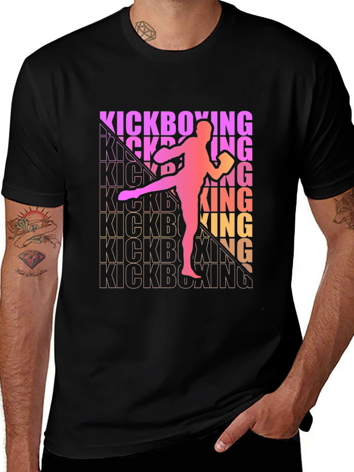 Kickboxing Silhouette T-Shirt - Martial Arts Tee