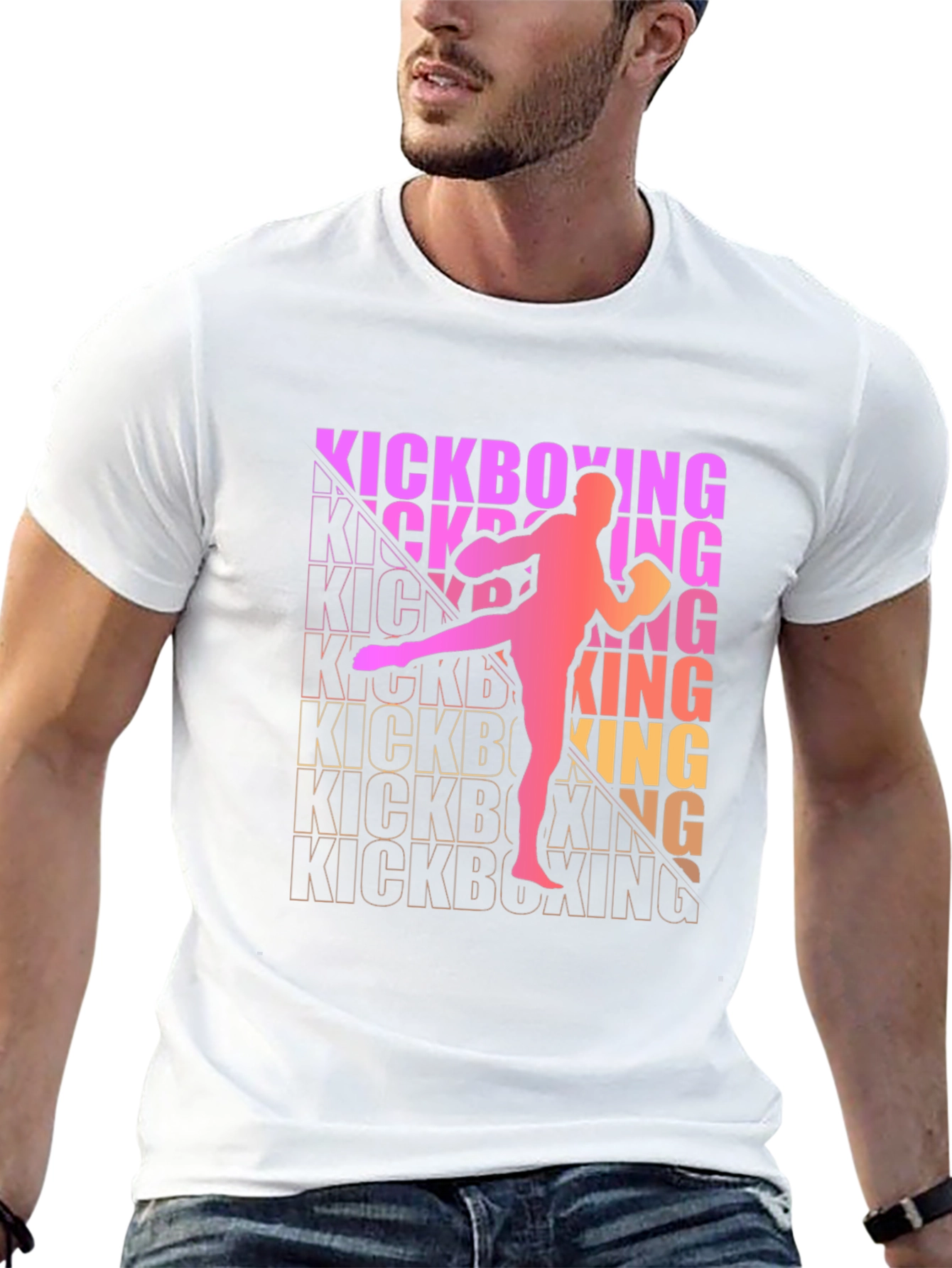 Kickboxing Silhouette T-Shirt - Martial Arts Tee