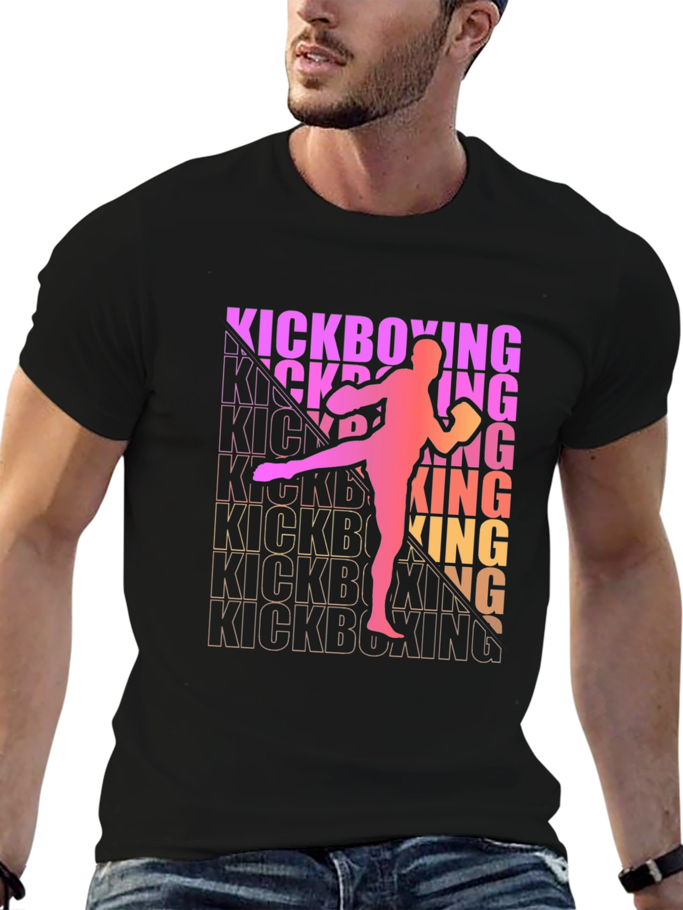 Kickboxing Silhouette T-Shirt - Martial Arts Tee