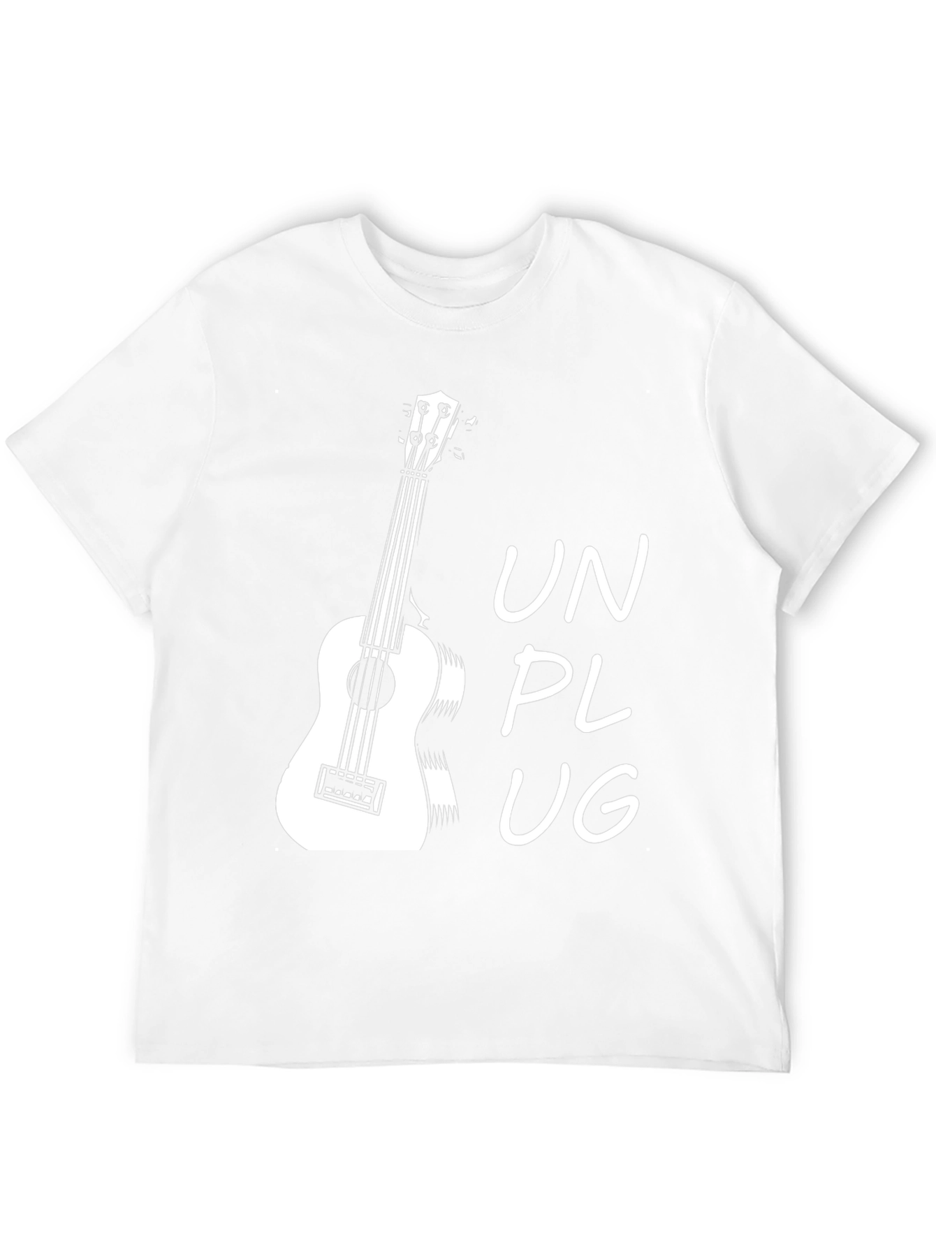Unplug Ukulele Graphic T-Shirt - Black