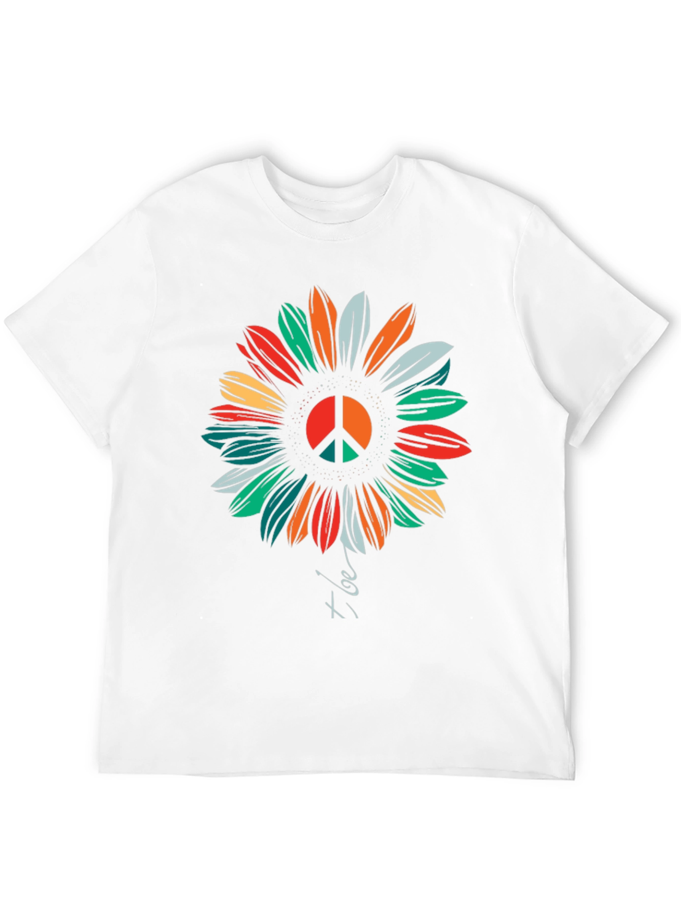 Peace Sunflower Graphic T-Shirt