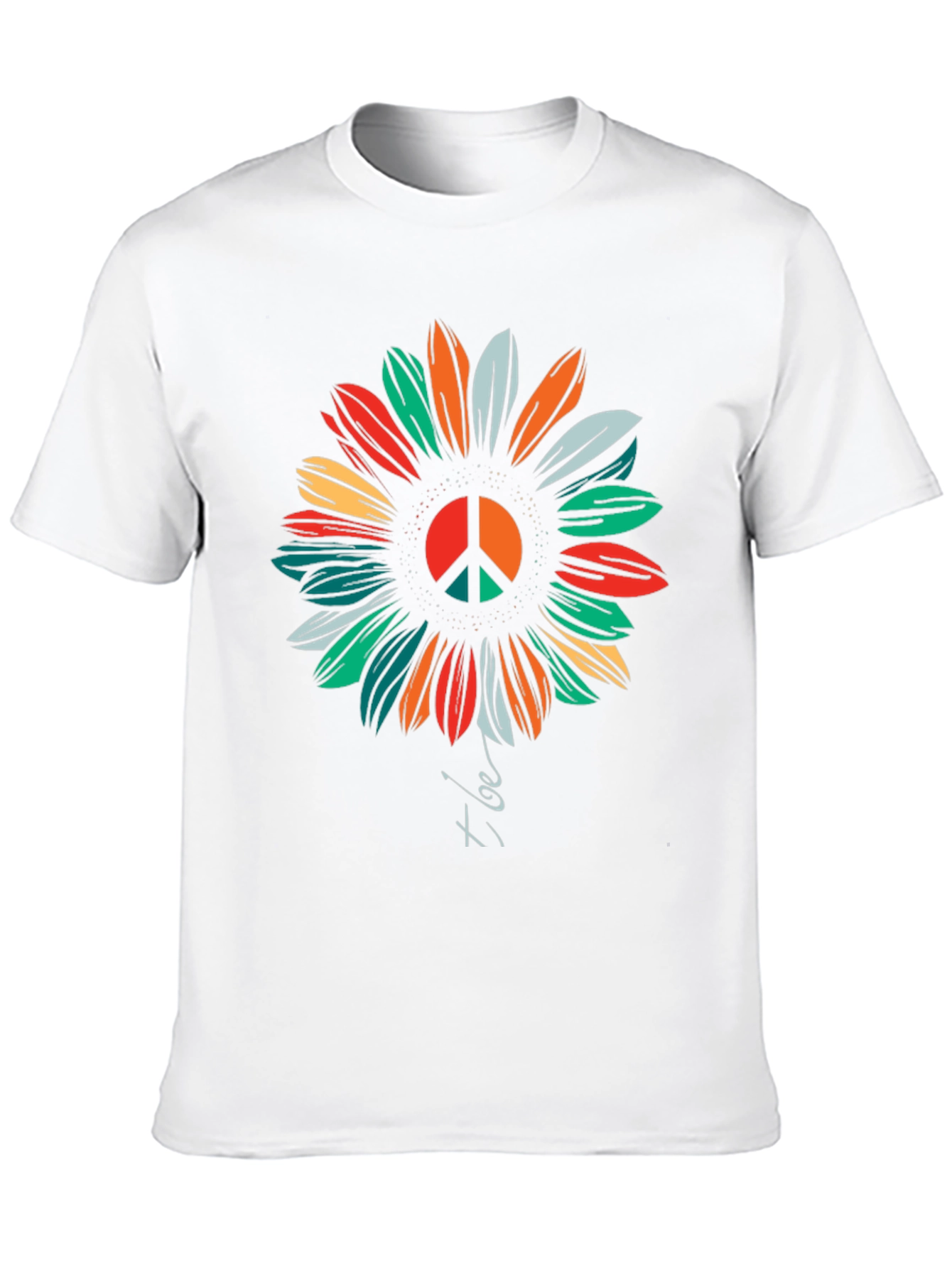Peace Sunflower Graphic T-Shirt