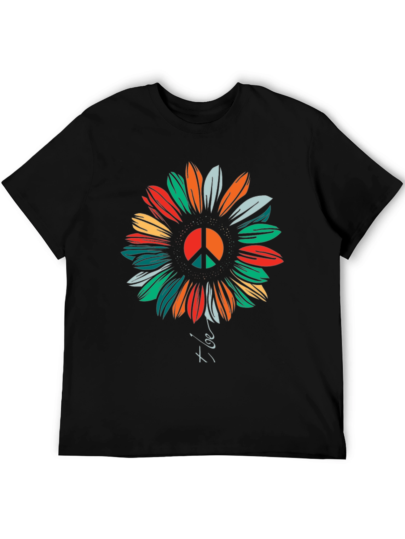 Peace Sunflower Graphic T-Shirt