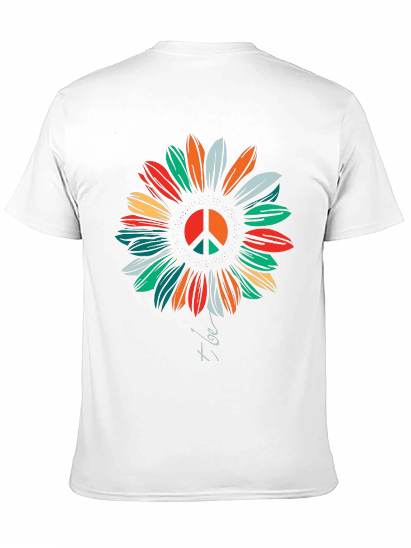 Peace Sunflower Graphic T-Shirt