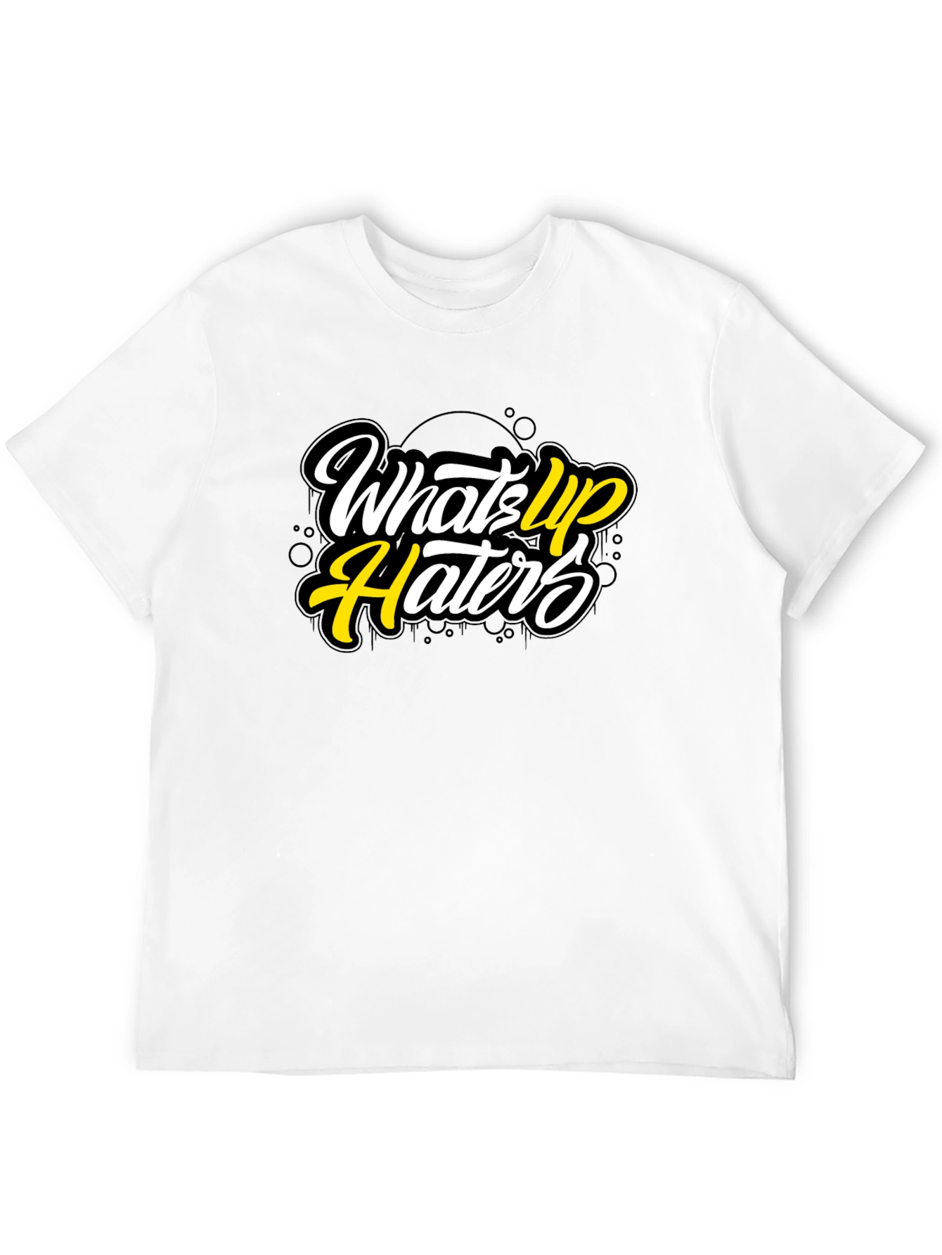 Whats Up Haters Graphic Tee - Black