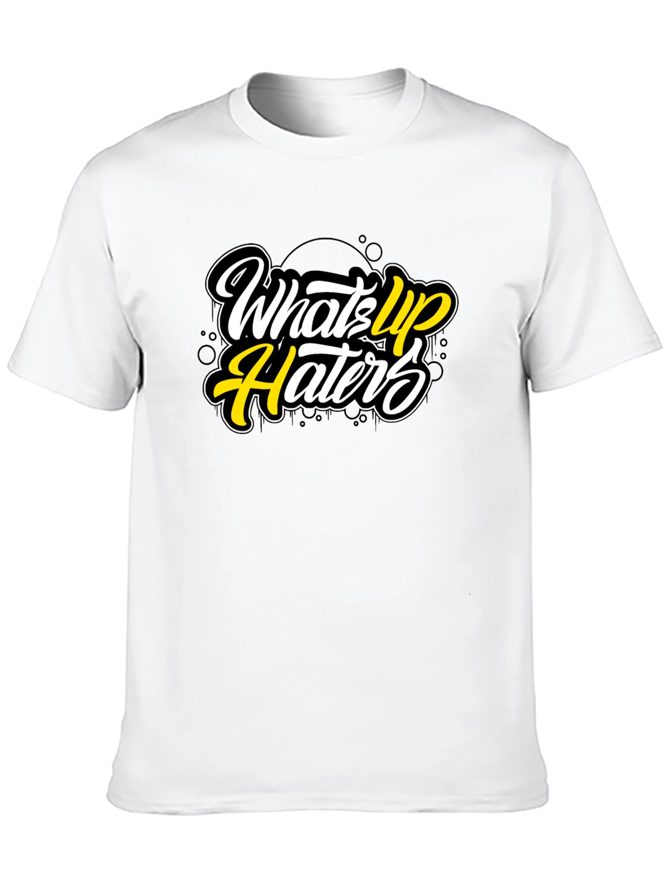 Whats Up Haters Graphic Tee - Black