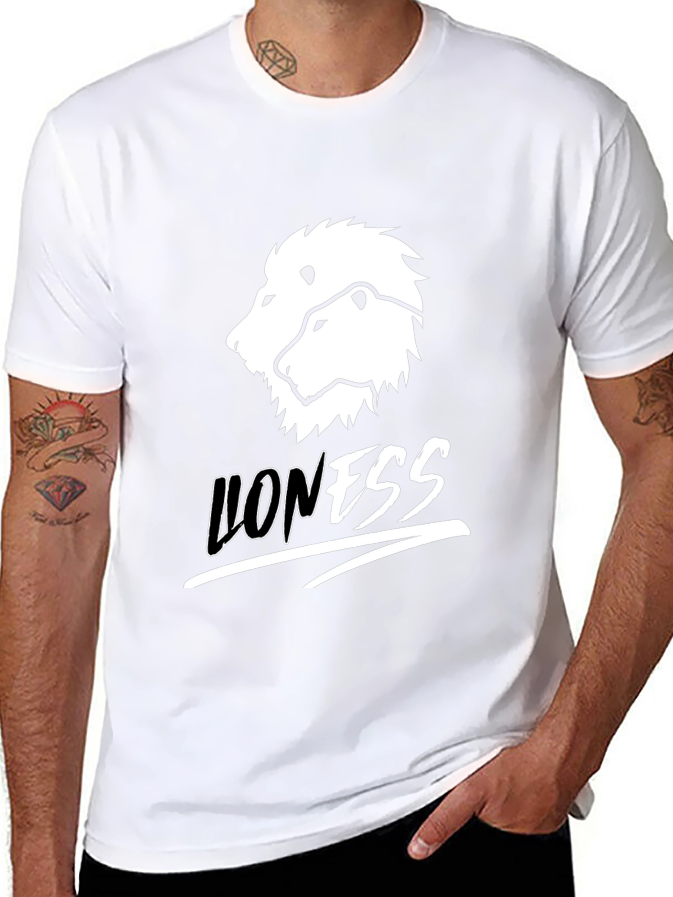 Lioness Graphic Print Black T-Shirt