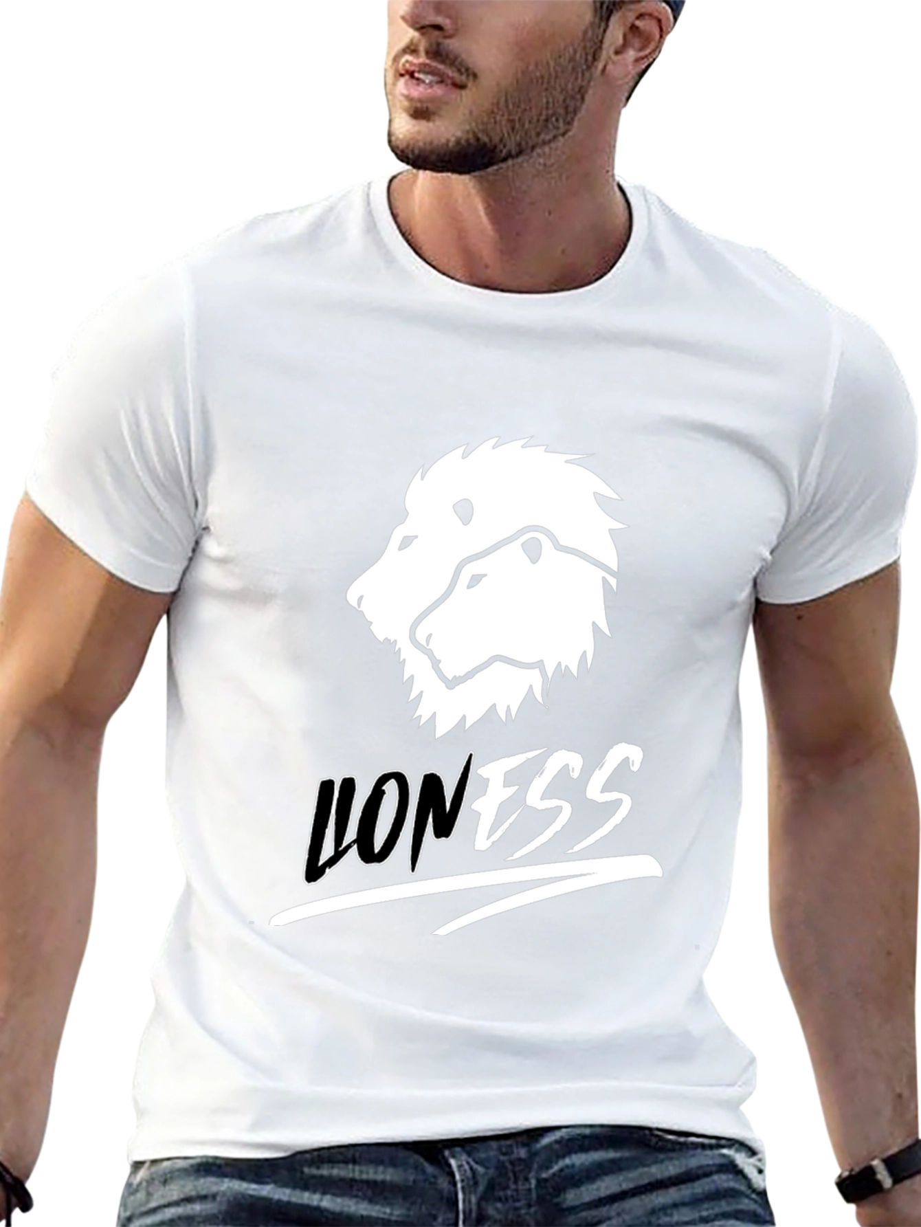 Lioness Graphic Print Black T-Shirt