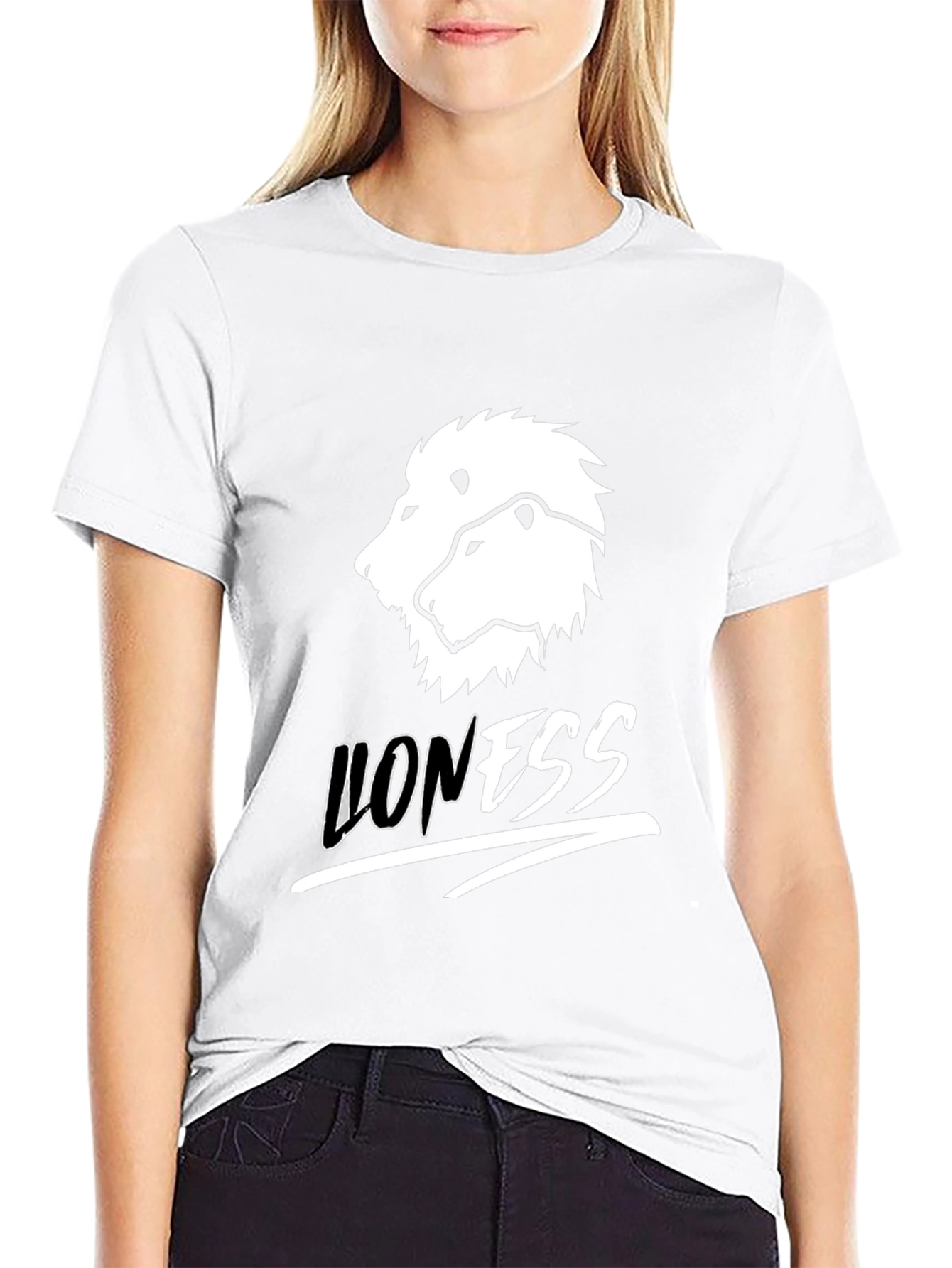 Lioness Graphic Print Black T-Shirt