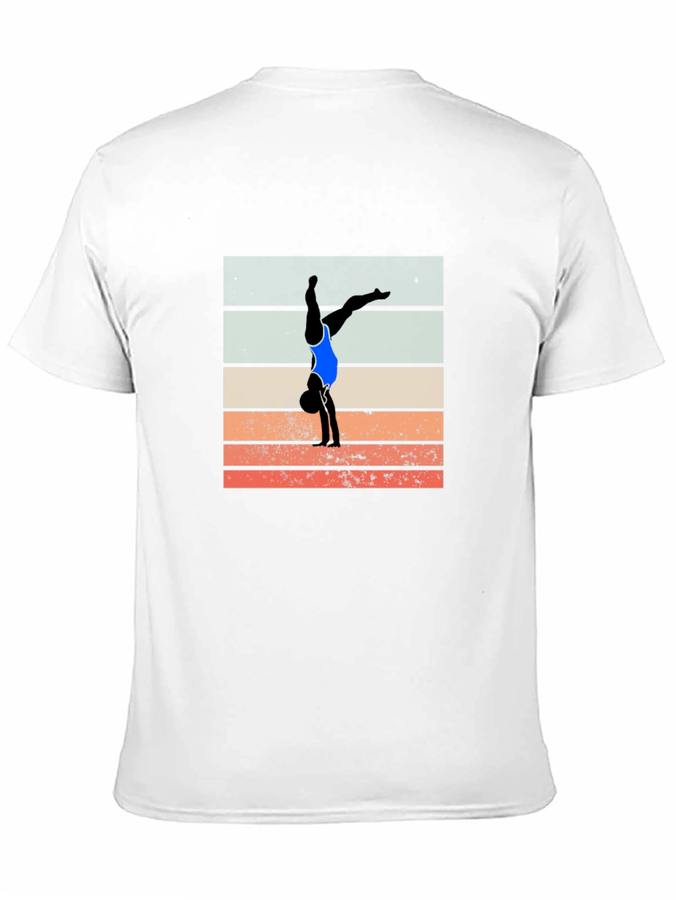 Gymnast Silhouette Graphic Tee - Retro Style