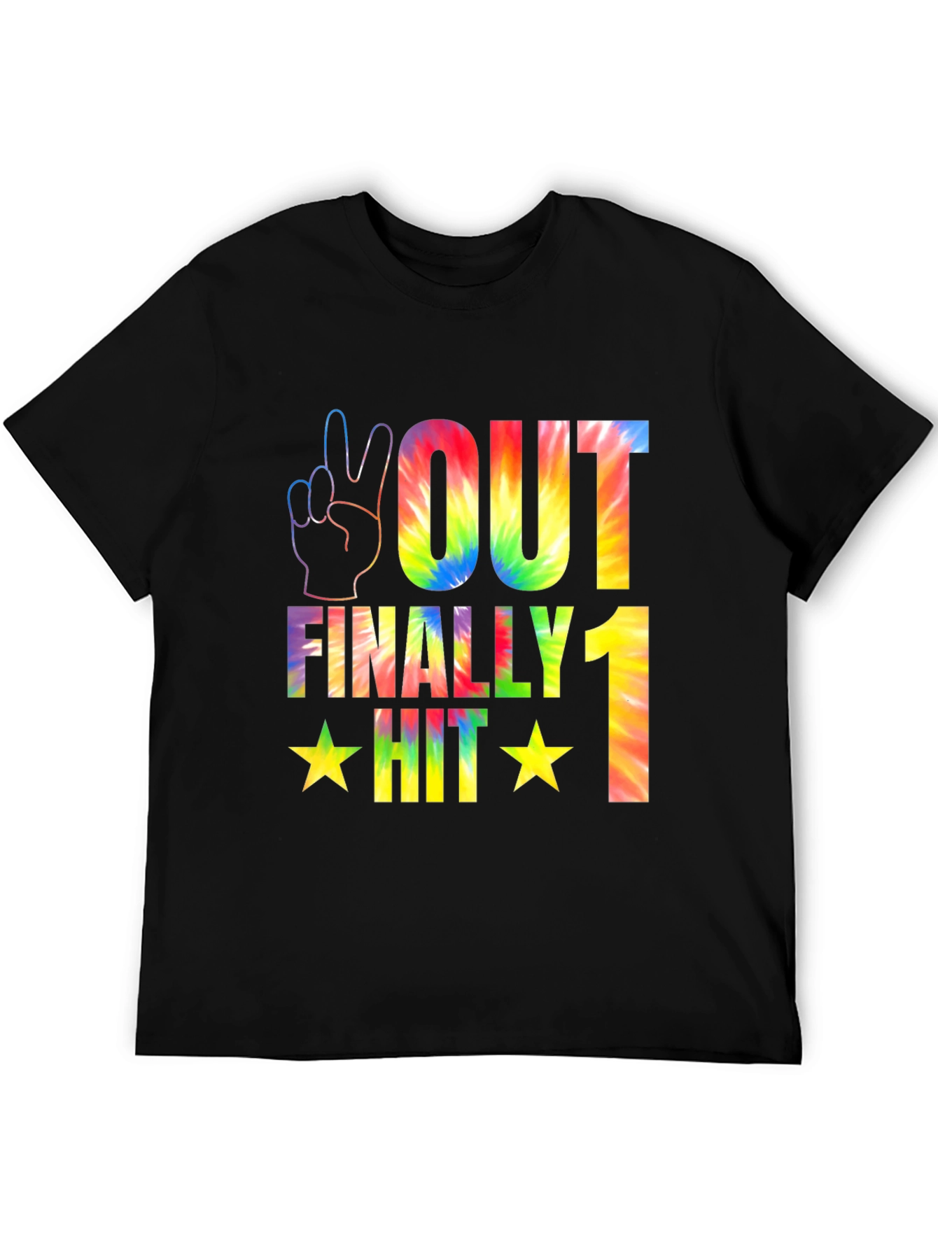 Peace Out Tie Dye Graphic T-Shirt