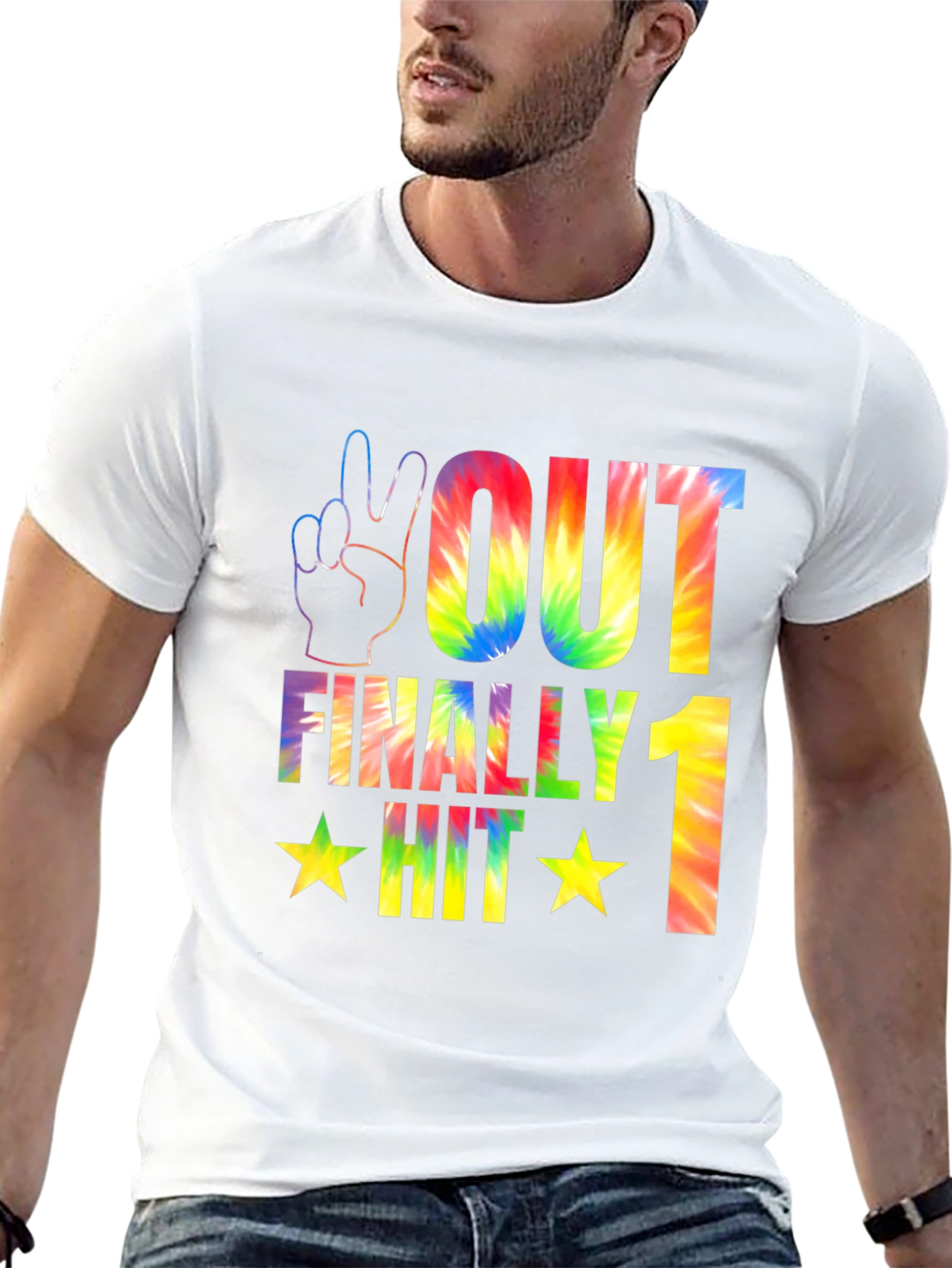 Peace Out Tie Dye Graphic T-Shirt