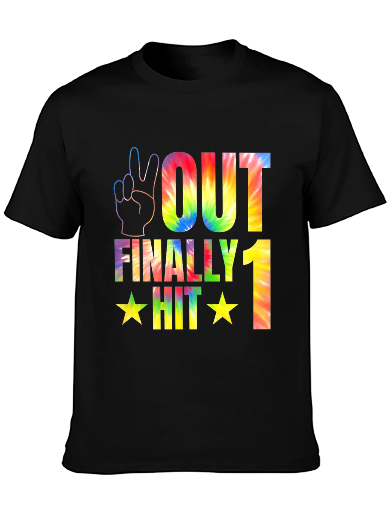 Peace Out Tie Dye Graphic T-Shirt