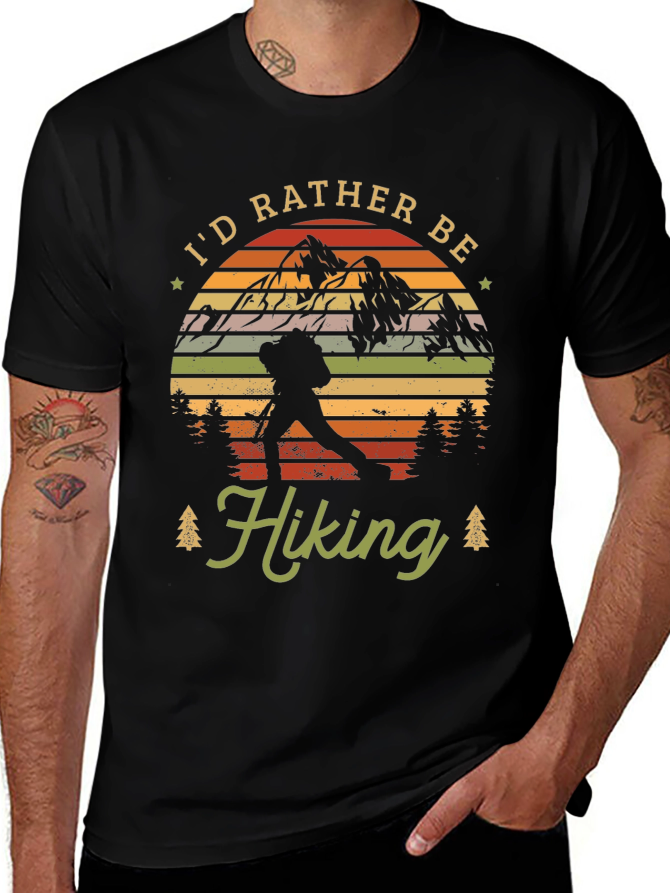 Id Rather Be Hiking Graphic Tee