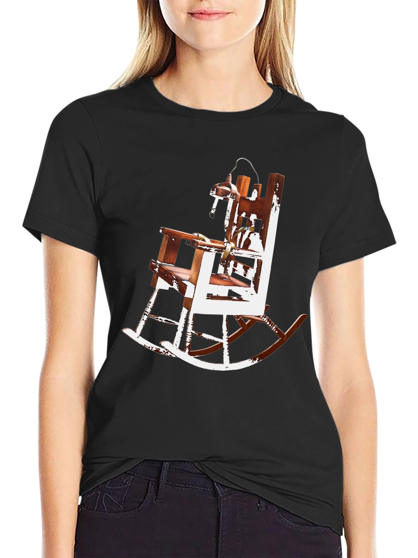 Electric Chair Rocking Chair Graphic Tee - Unique Design