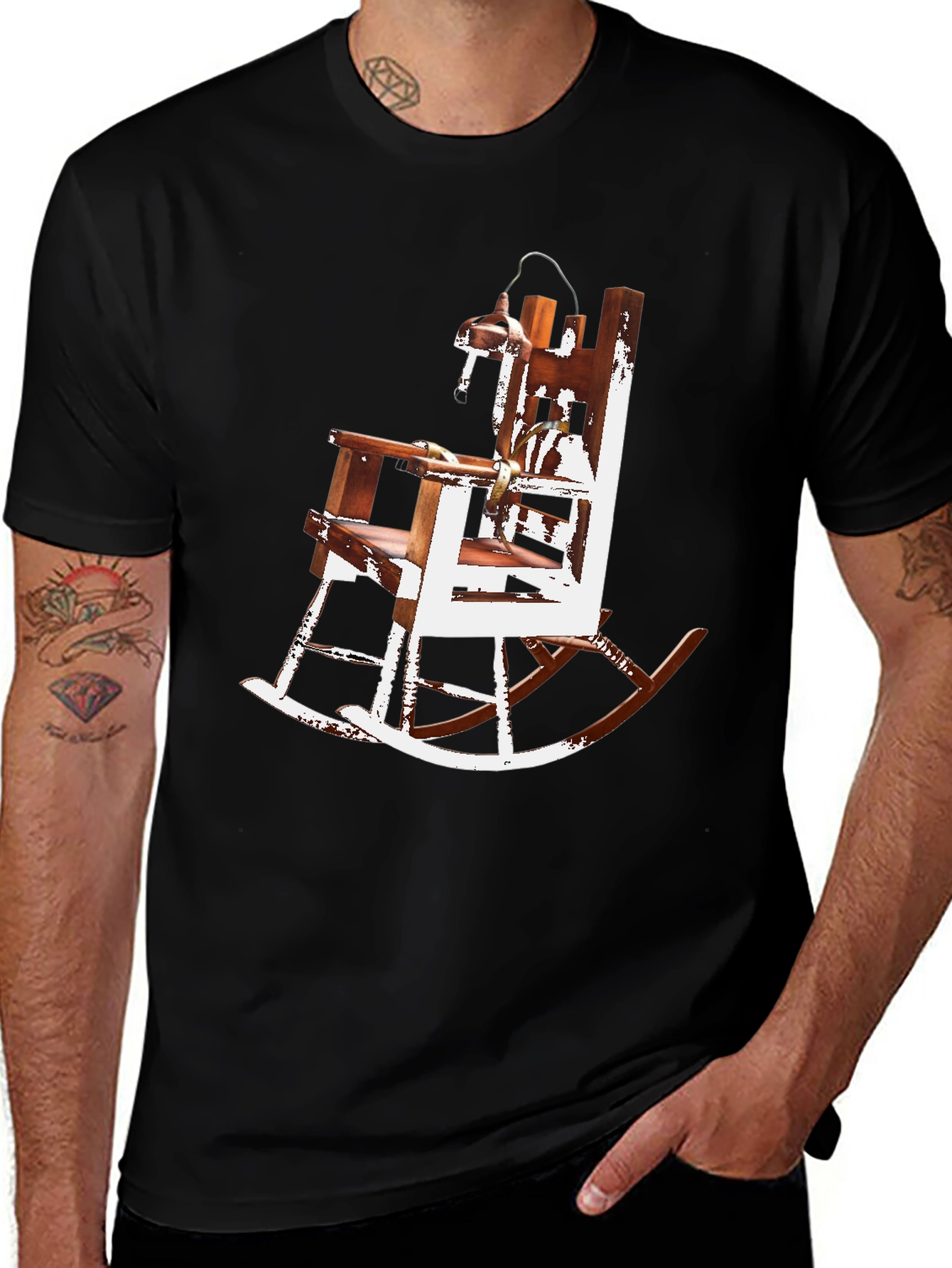 Electric Chair Rocking Chair Graphic Tee - Unique Design
