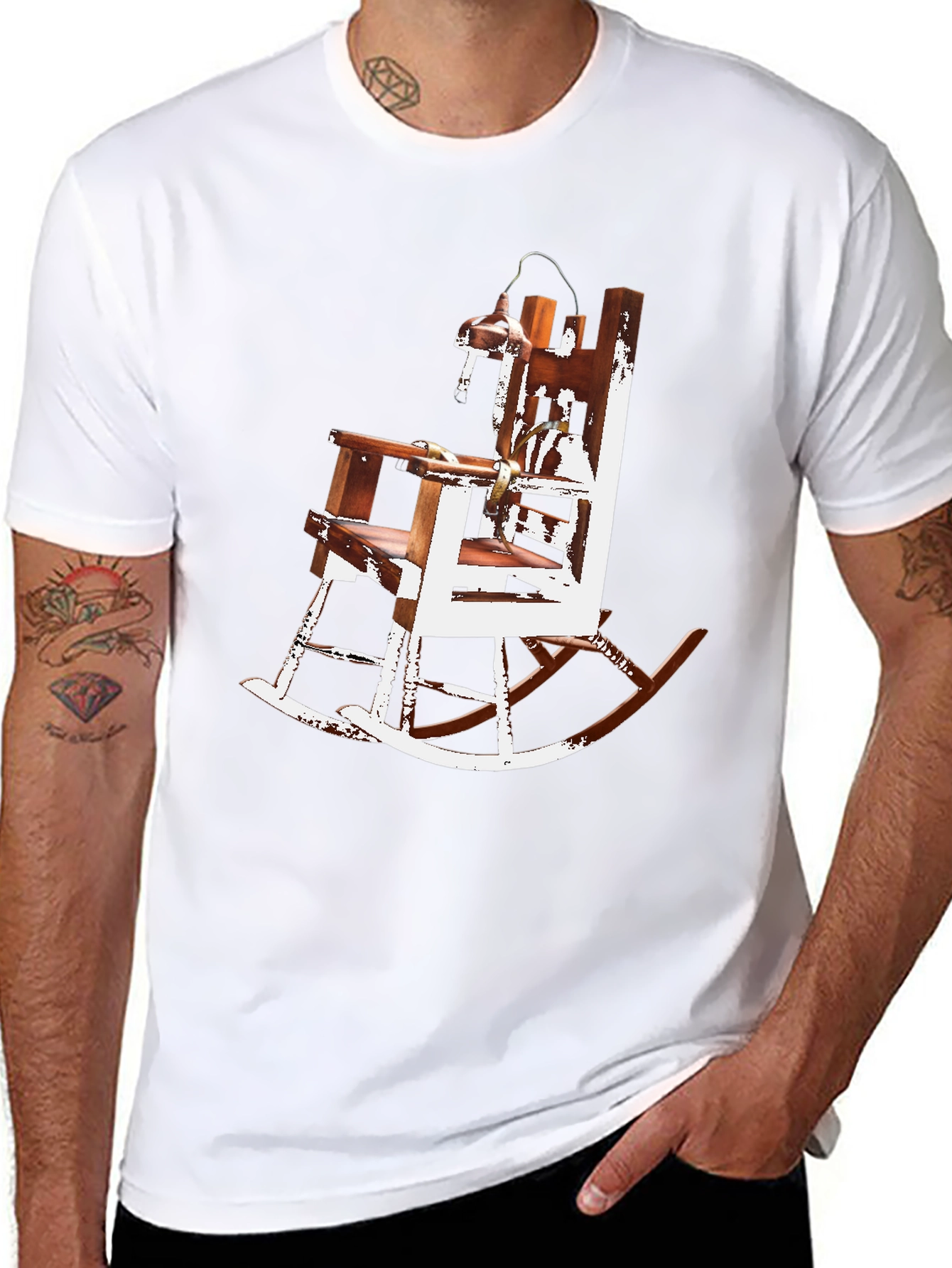 Electric Chair Rocking Chair Graphic Tee - Unique Design