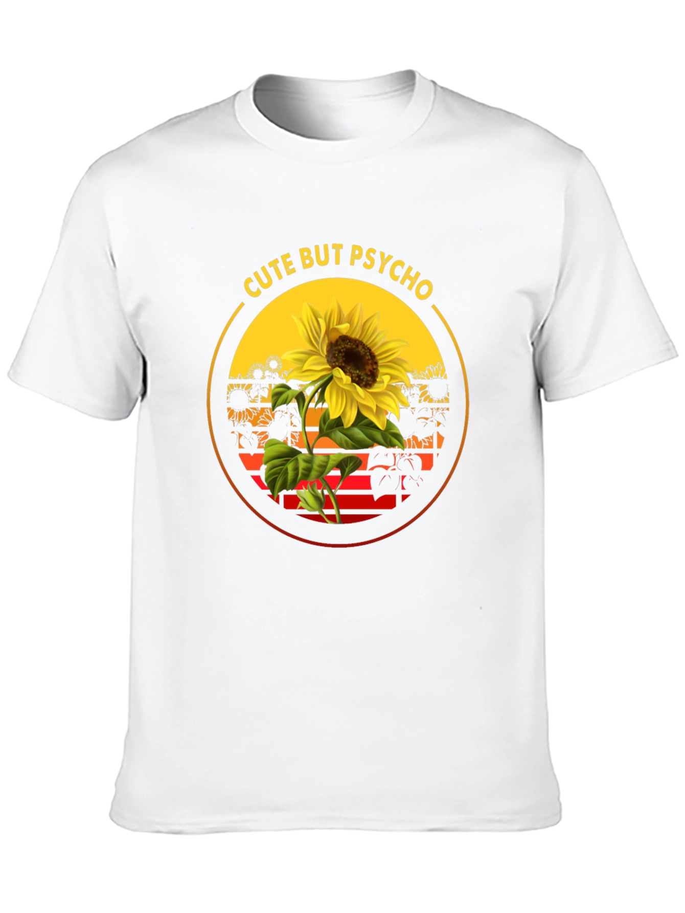 Cute But Psycho Sunflower Graphic Tee