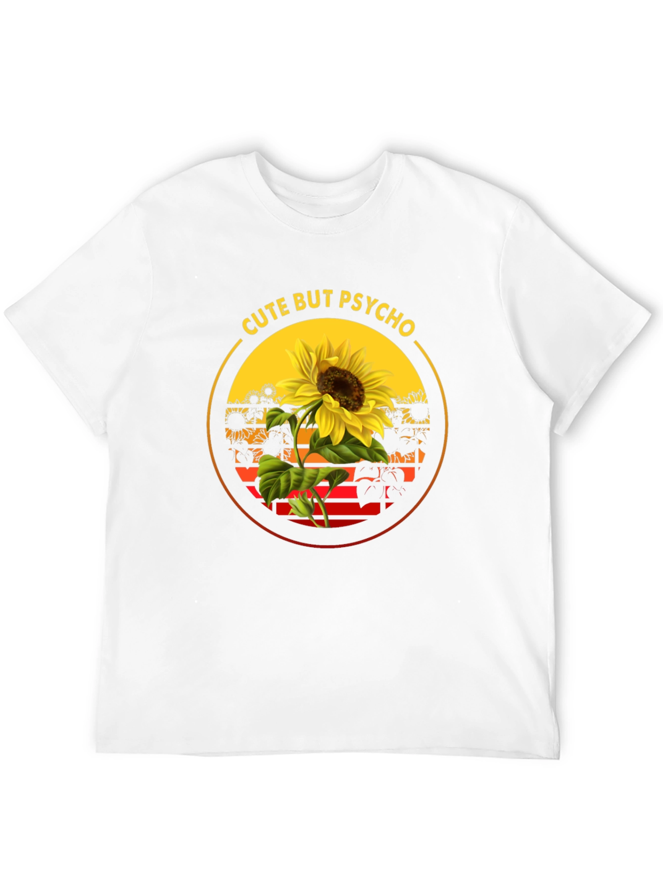 Cute But Psycho Sunflower Graphic Tee