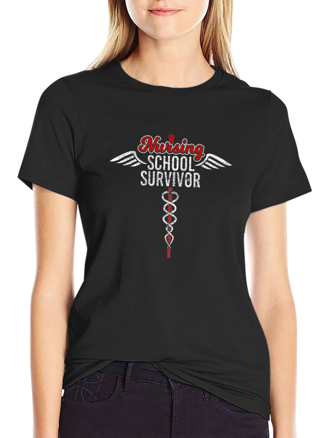 Nursing School Survivor Graphic Tee