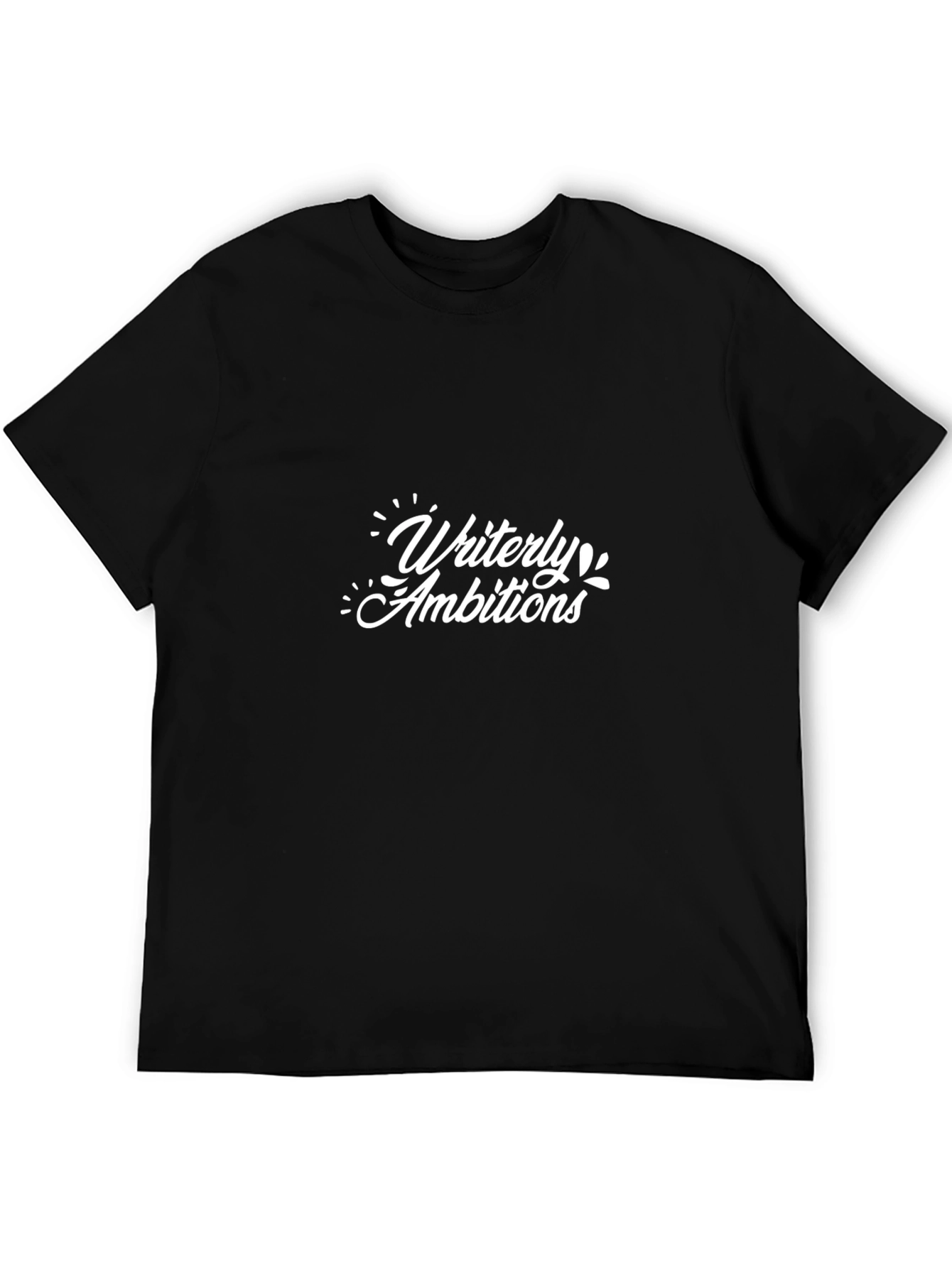 Writerly Ambitions Graphic Tee - Black Cotton