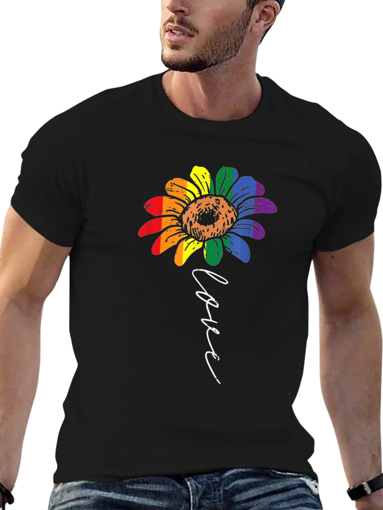 Love Sunflower LGBT Pride T-Shirt