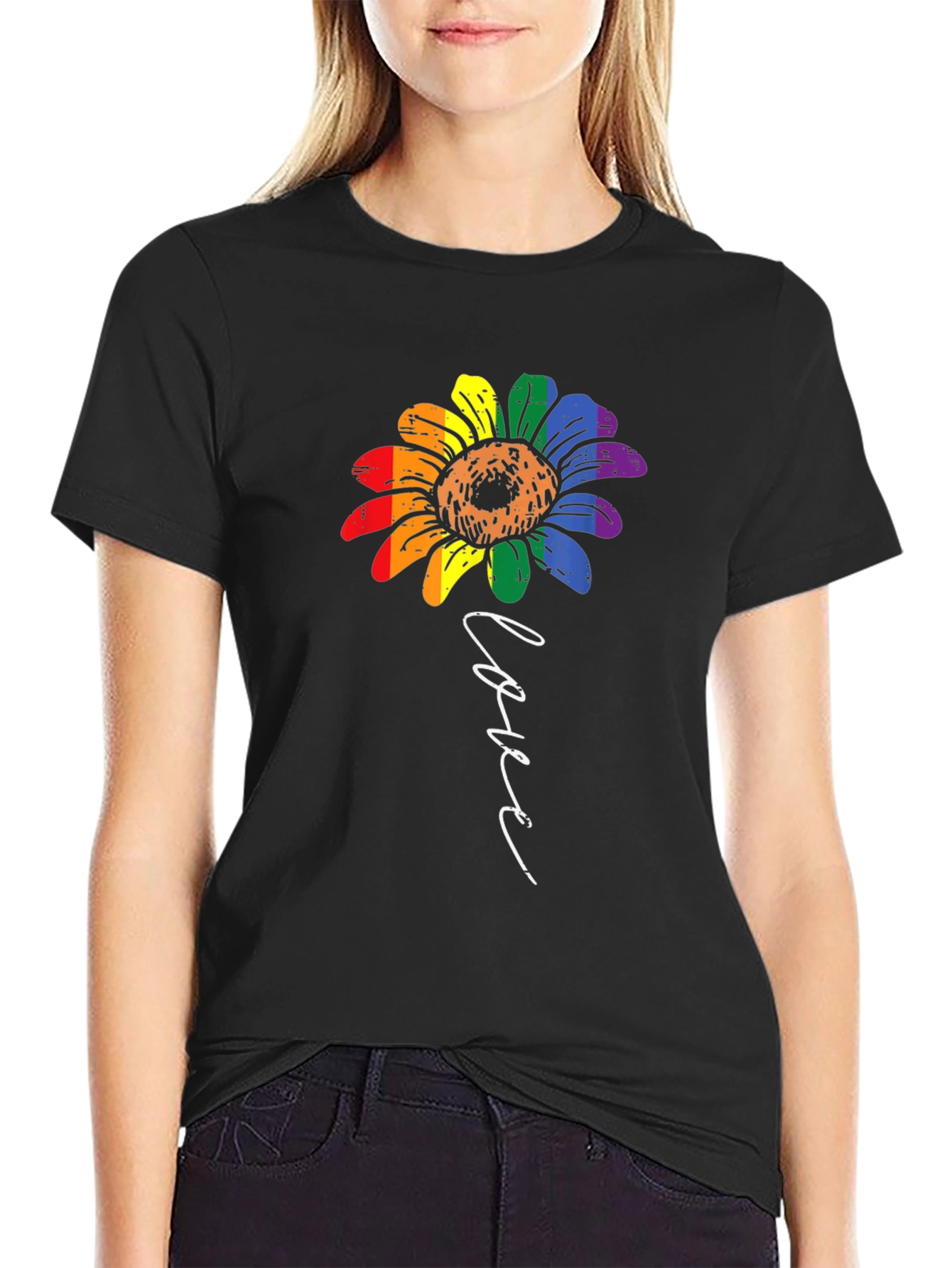Love Sunflower LGBT Pride T-Shirt